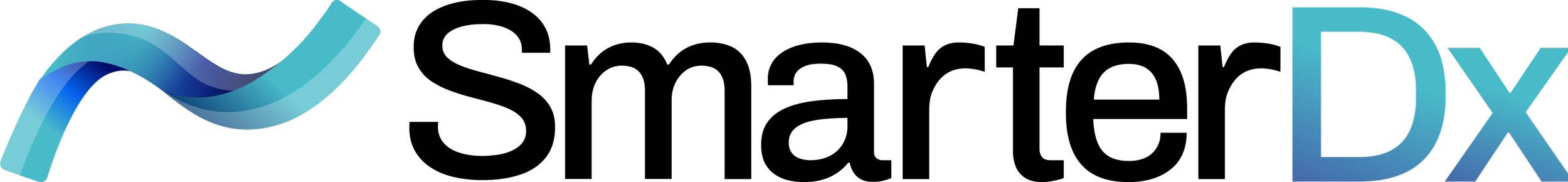 Graphic logo with a stylized blue wave design, the word 'SOLIDWORKS' in black letters, and red and blue initials 'DX' on the right side.