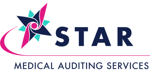 Logo of STAR Medical Auditing Services featuring a stylized star with pink, purple, and teal colors and the company name