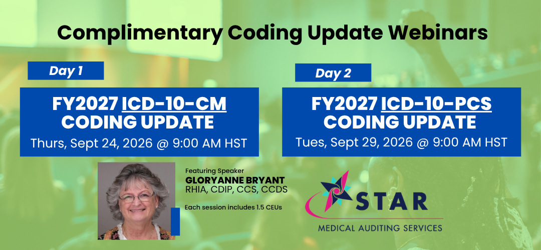 STAR ICD-10-CM &amp; PCS Coding Updates &amp; More Upcoming Events