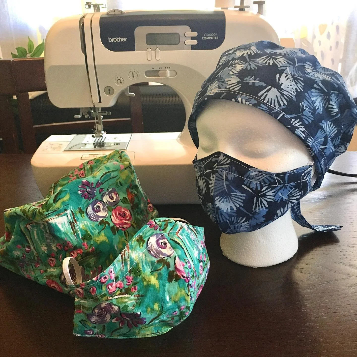 Made almost 300 face masks (and a couple scrub caps) during Covid and donated them to the local LA community as well as local & out-of-state medical professionals for free