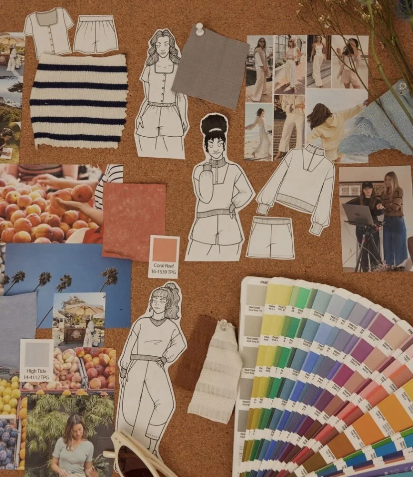 Theme board + sketches for the T4T SP26 Collection