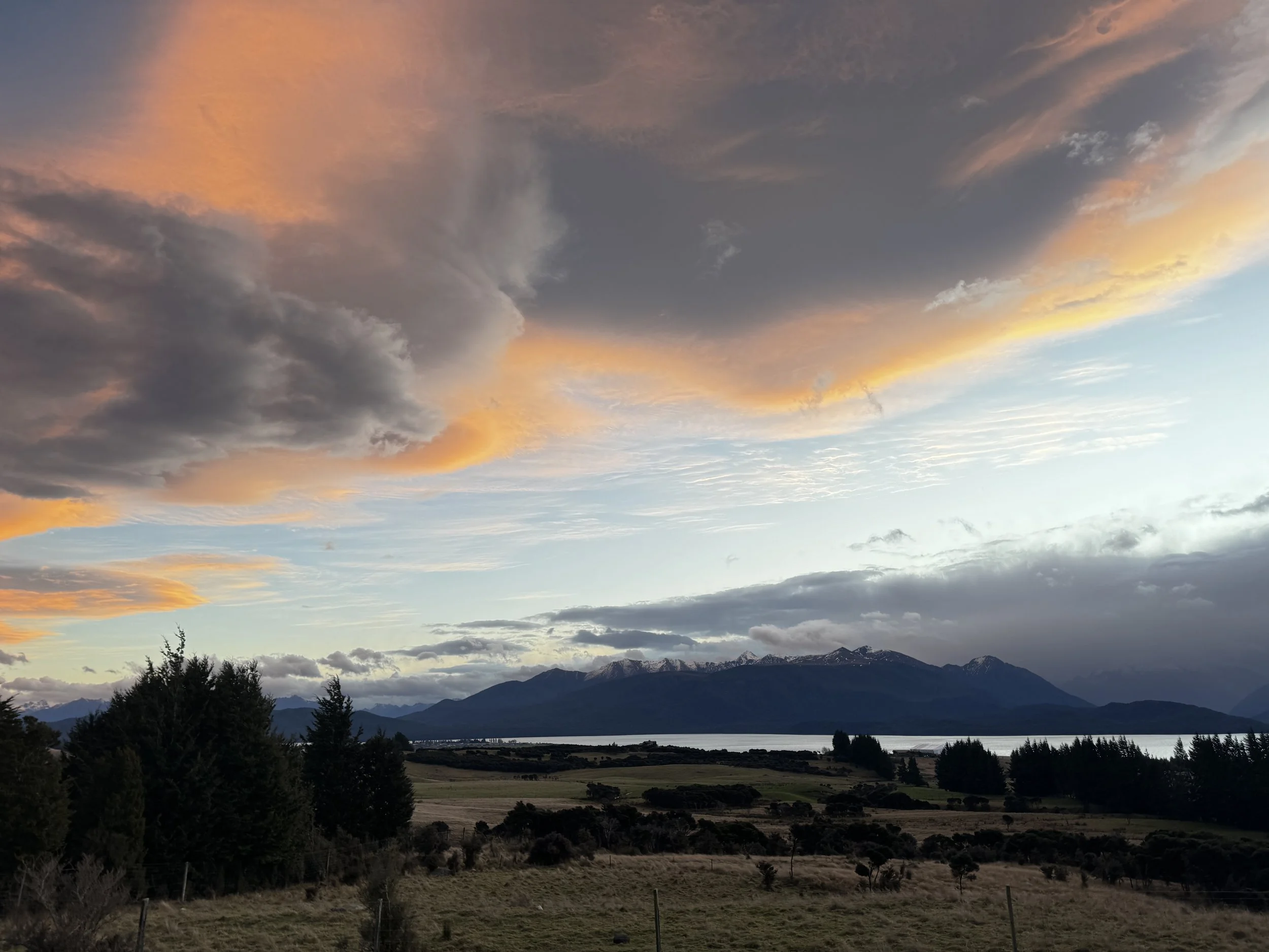 Big southern skies over Fiordland.