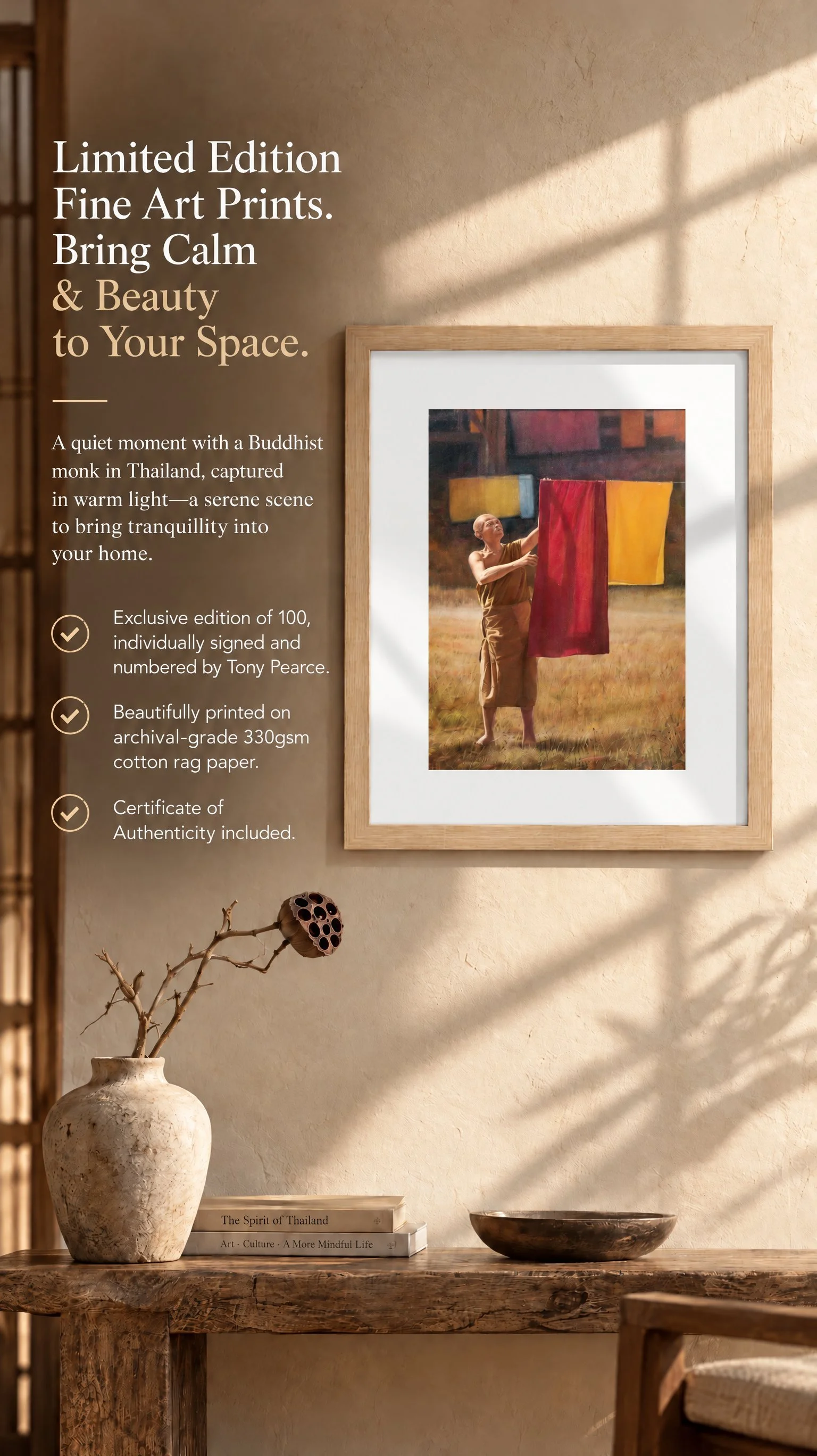AI image ad for Monk Drying Robe Thailand Limited Edition Print (1).jpg
