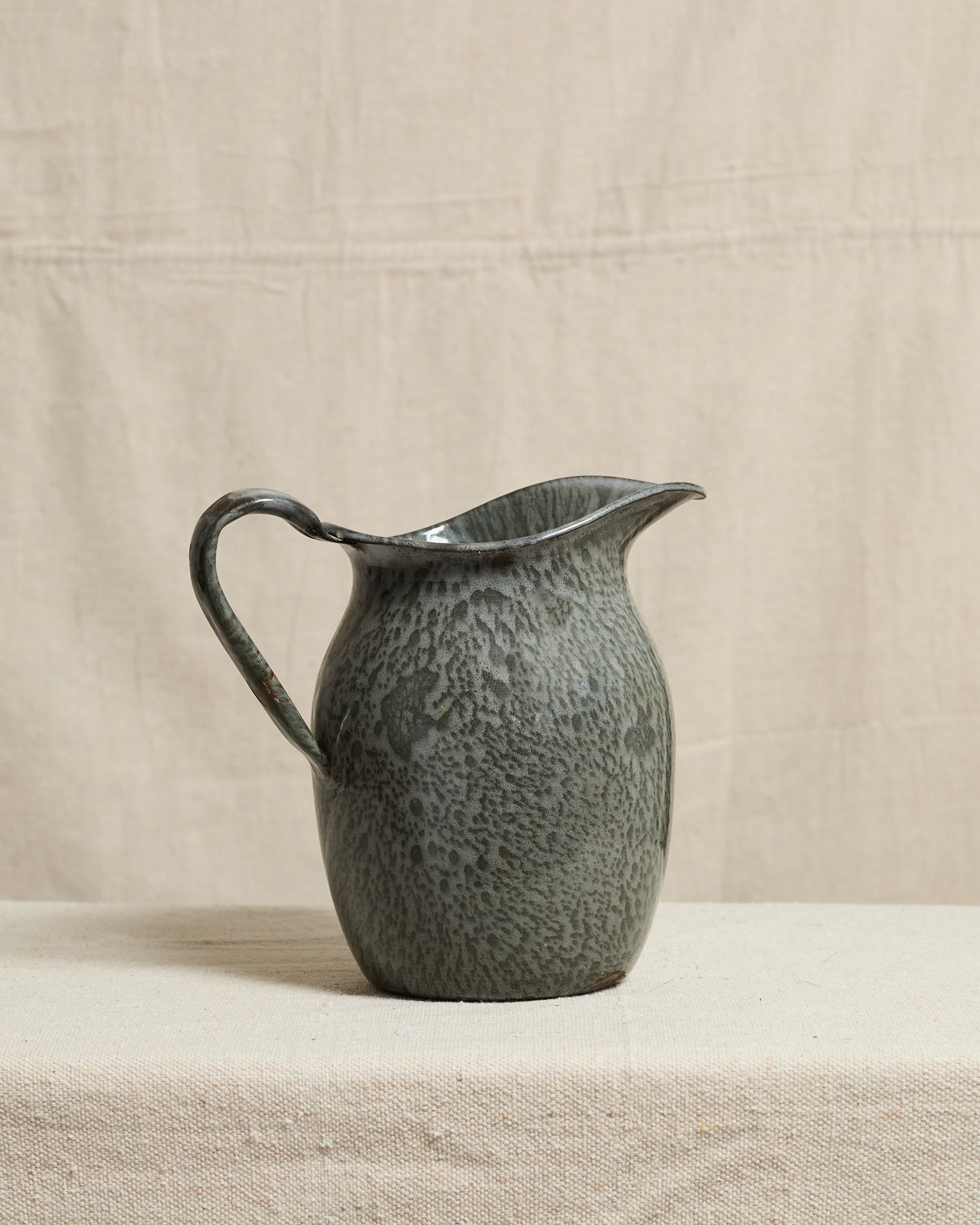 Antique Graniteware Enamel Pitcher