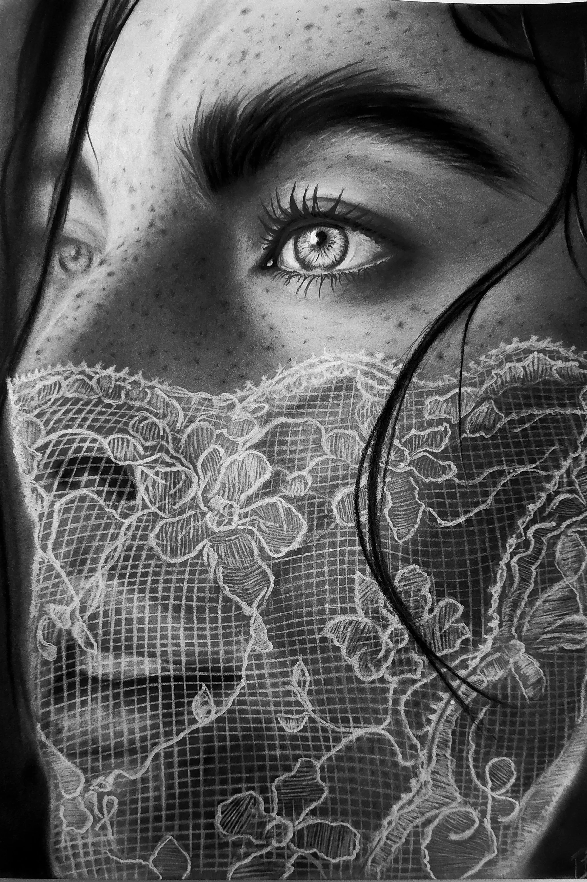 Velia's Gaze. 11 x 14 inches. 