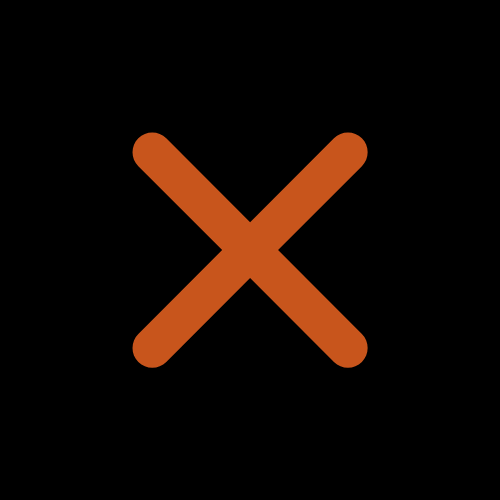 Orange X-shaped decorative graphic.