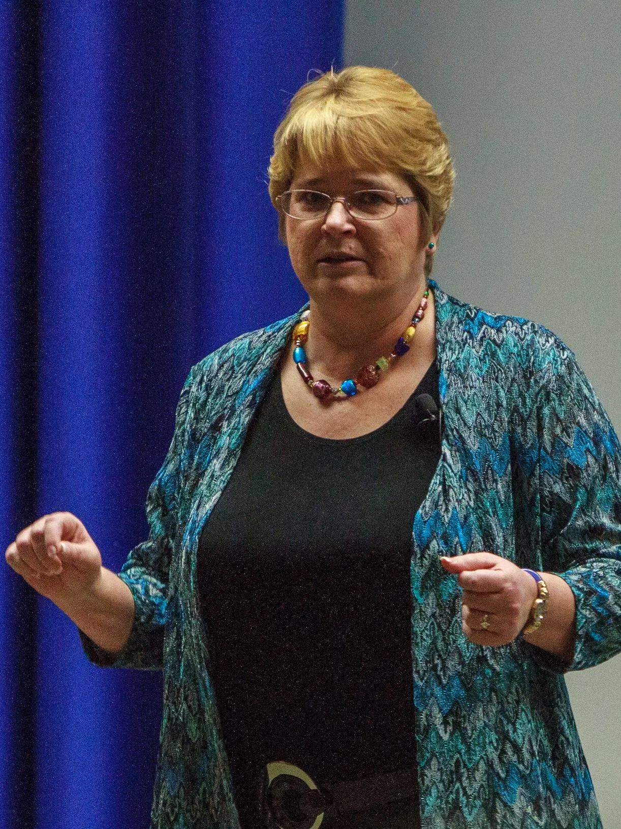 Photo of Dr. Debbie Oliver, a hospice professional, speaking at the University of Kentucky in 2013