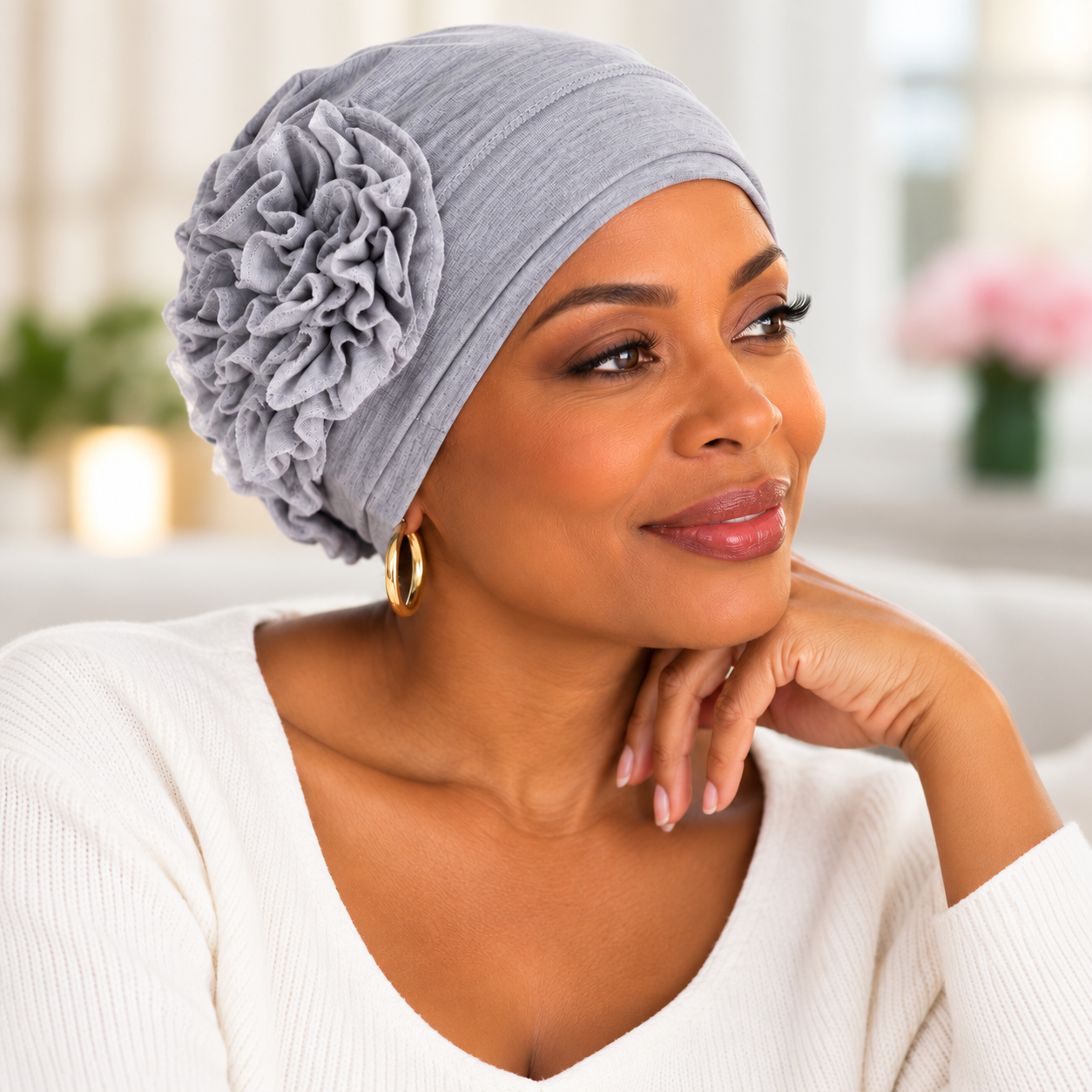 Elegant Gray Turban Portrait.png