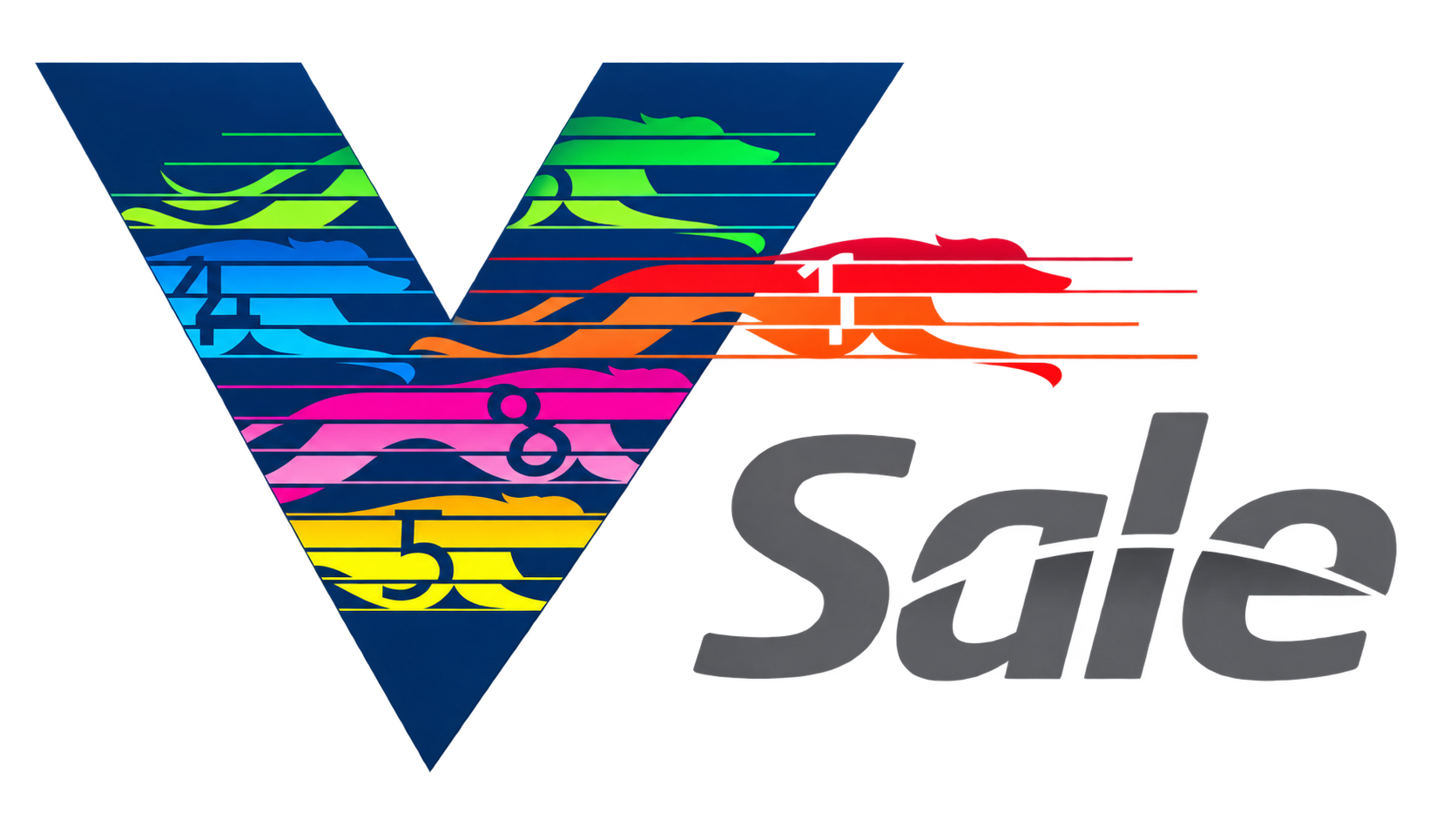 Colorful gradient V logo with the word 'SAF' in gray, stylized text.