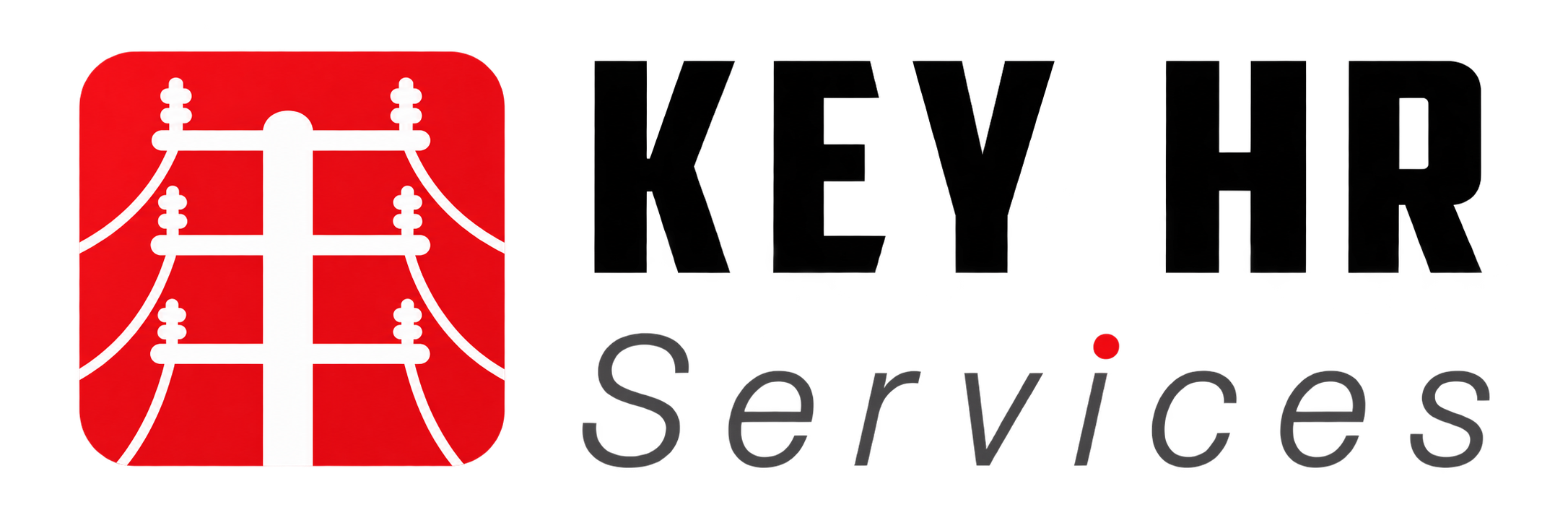 Logo for PG&E Services featuring a red shield with a white electrical transmission tower and lines, and the word 'Services' in black and red letters.