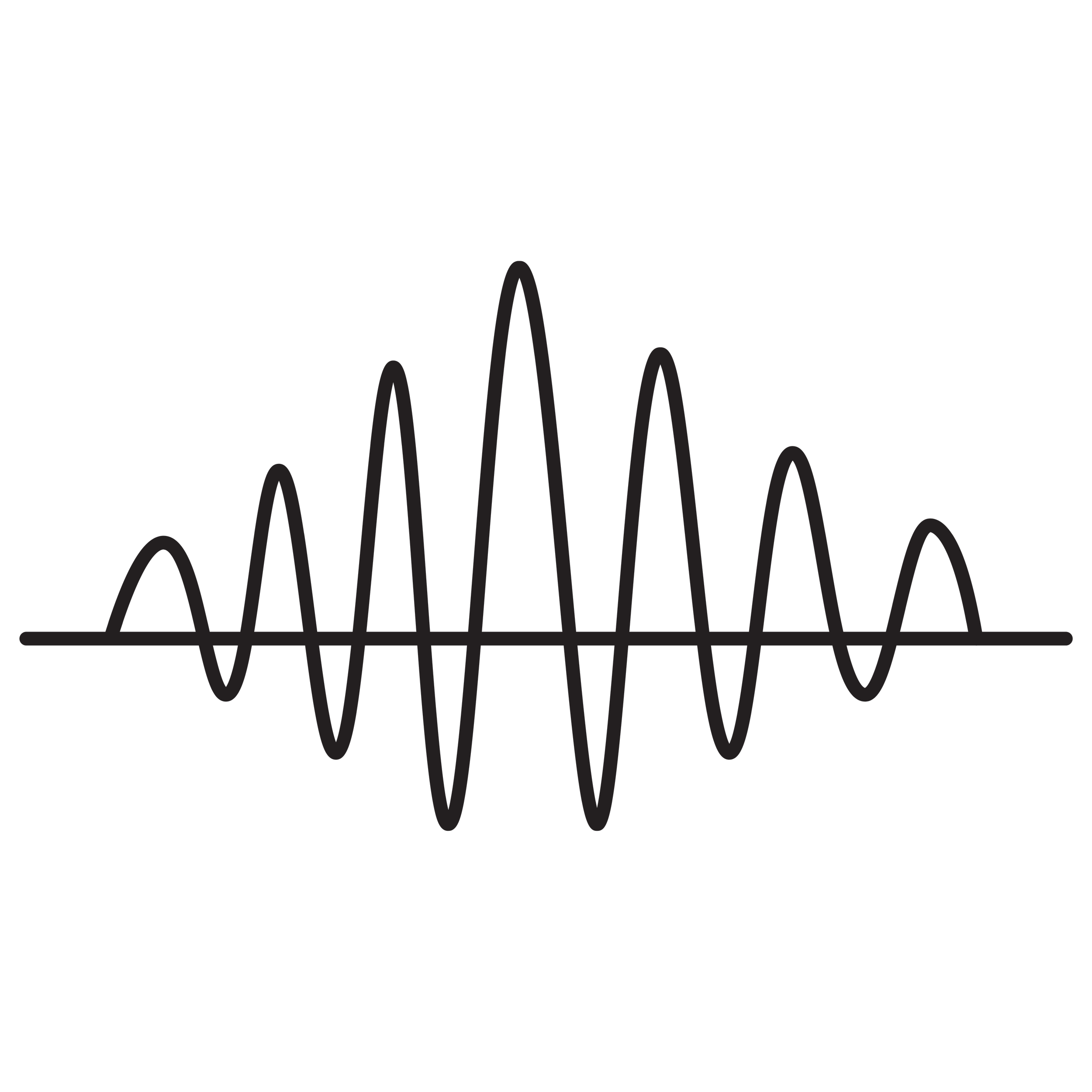 Black diagram of a sine wave pattern.