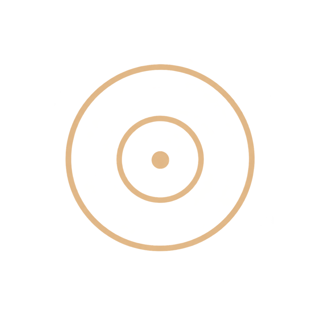 A top view of a roll of black and yellow patterned tape with beige edges on a black background.