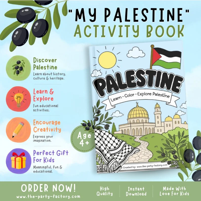 My Palestine Coloring and Activity Printable Book | Instant Download