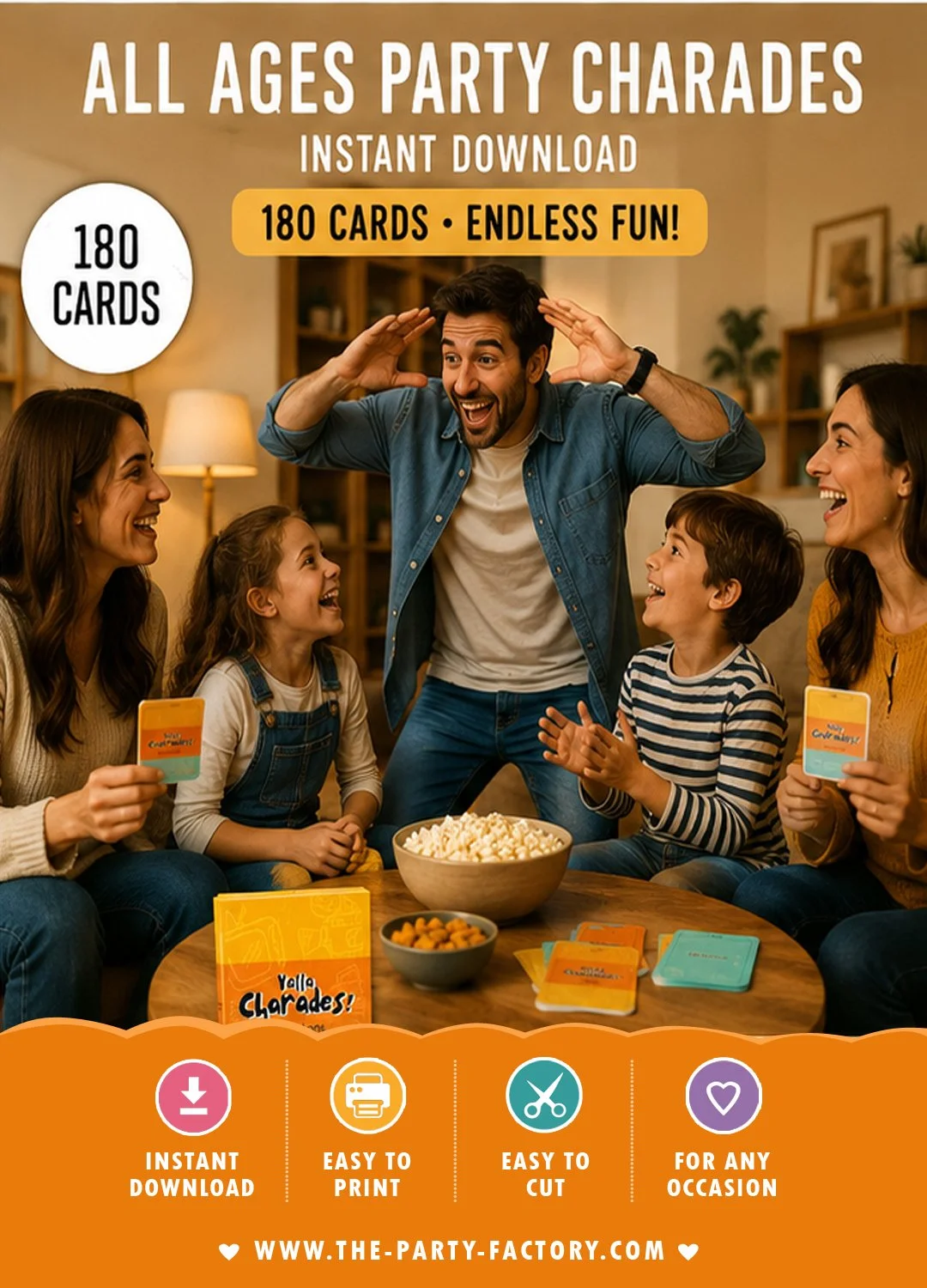 All Ages Party Charades - Printable Game