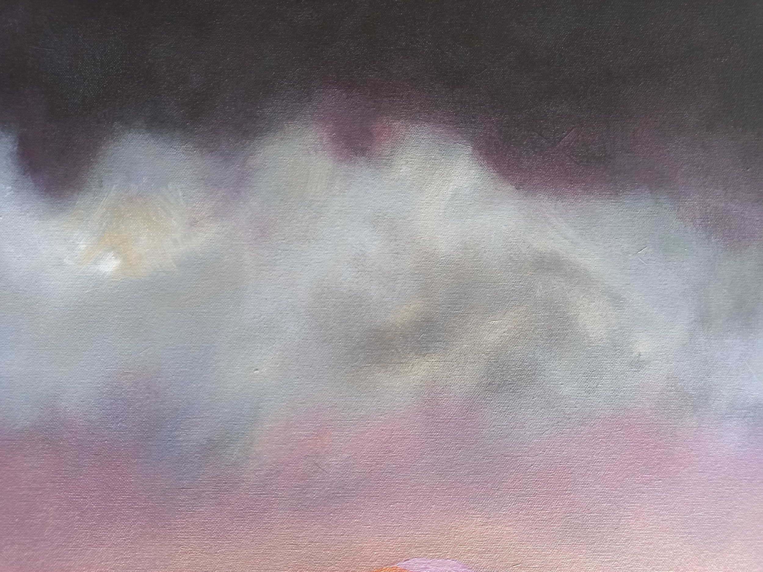 Close-up of Golden Days, Catherine Warren, Acrylic on Canvas, 2026