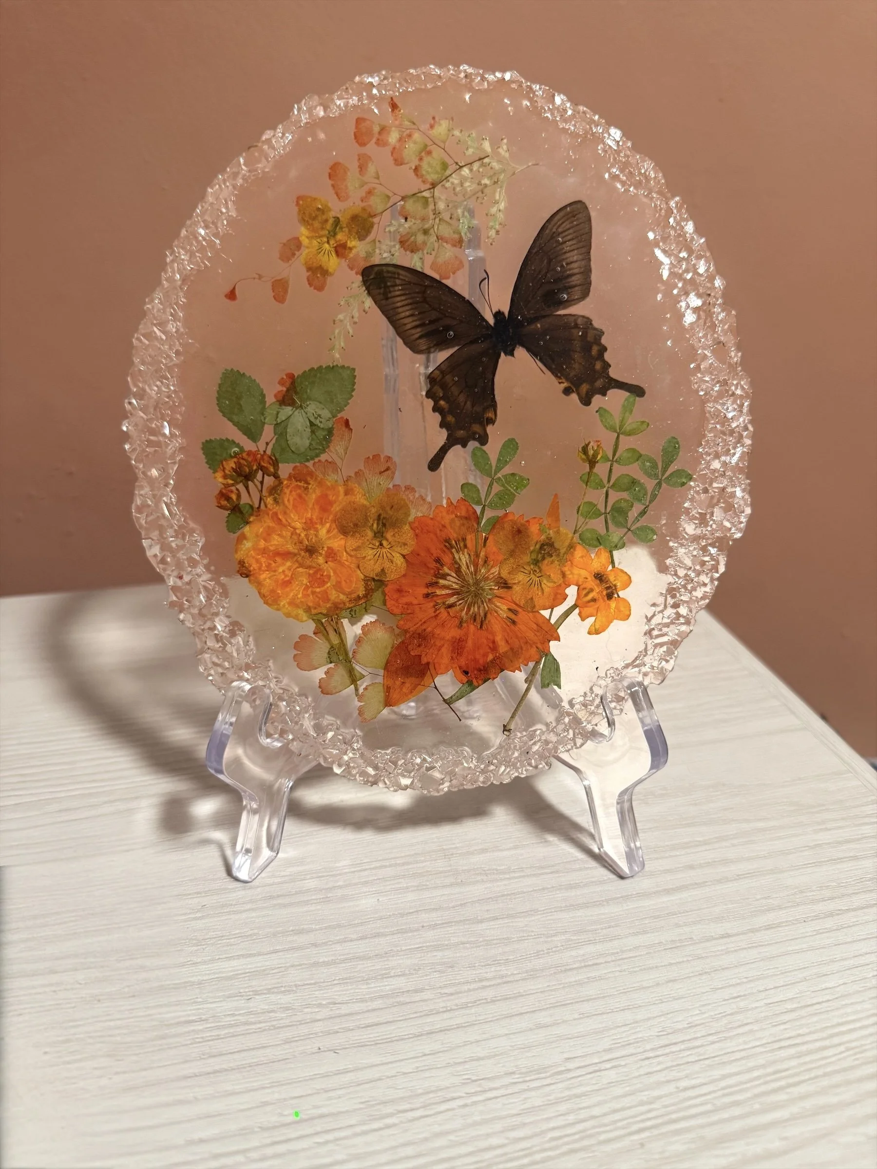 Natural Harmony Butterfly and Flower Display