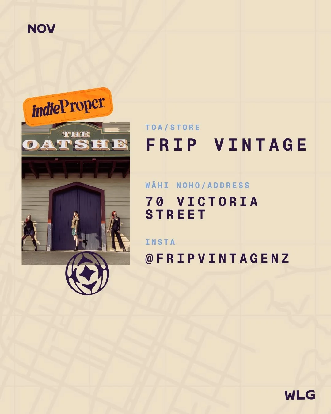 Meet Frip Vintage. 
Frip Vintage is Wellington's first European pre-loved fashion store. It's a love letter to Paris, to conscious circular living, beautiful clothing and the thrill of the Frip. Every piece in our store has lived a colourful life bef
