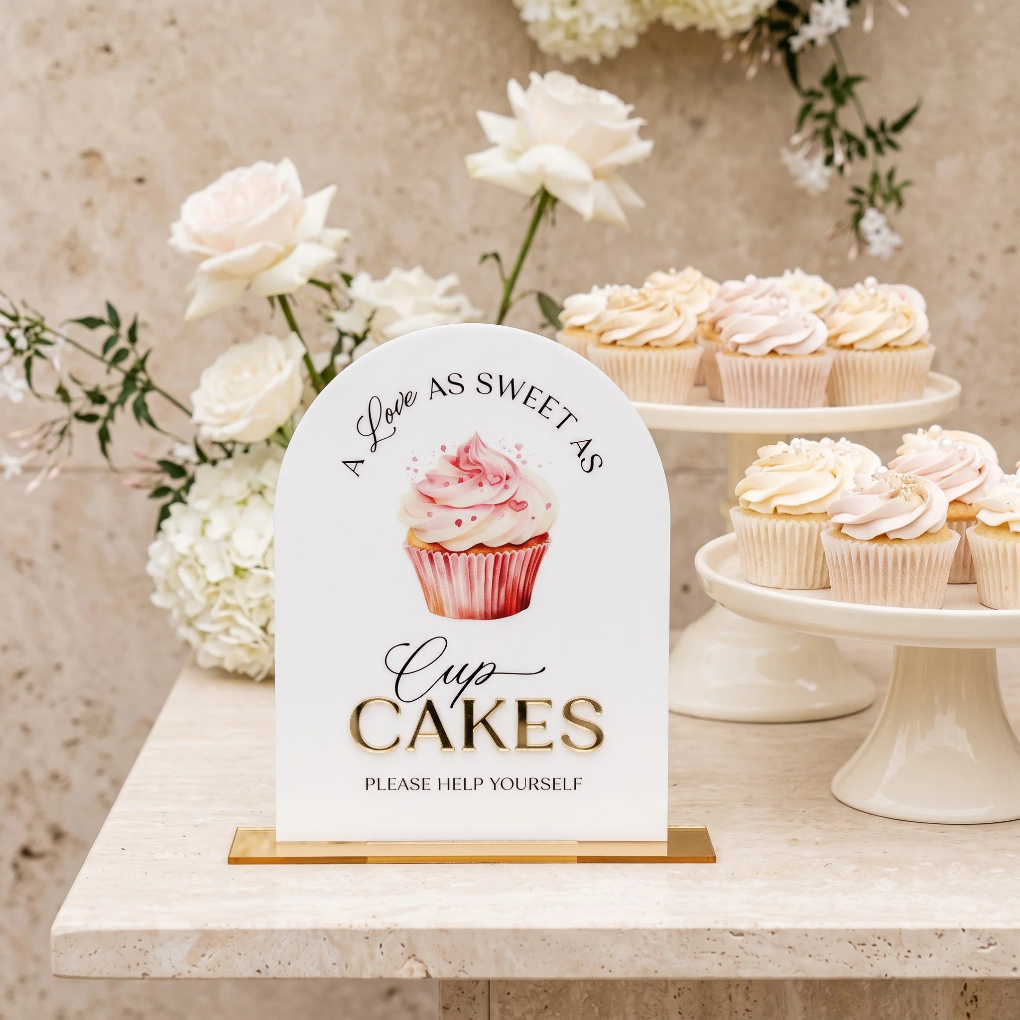 Cupcake, Cookie or Donut Wedding Dessert Sign