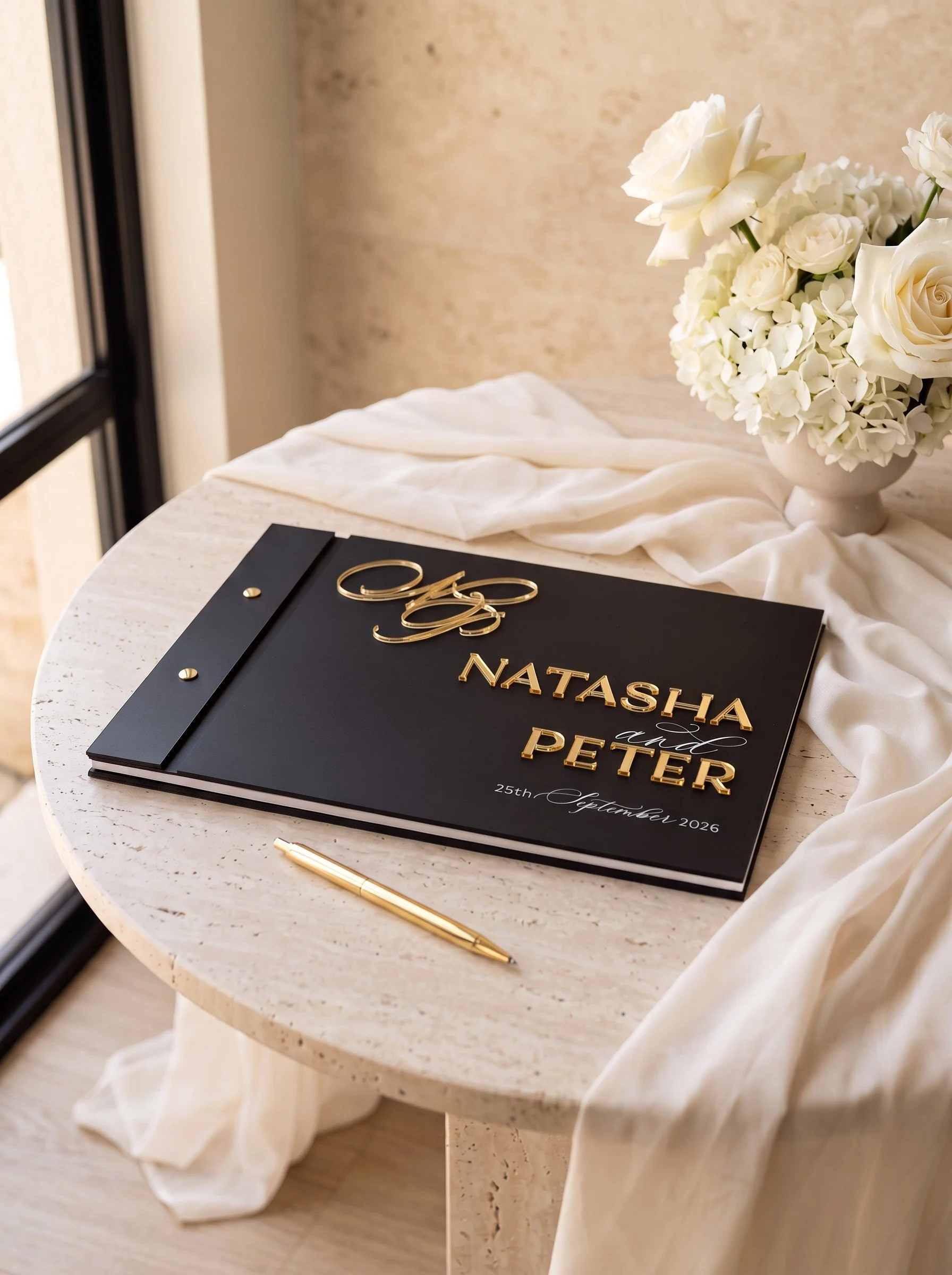 Monogram Wedding Guestbook