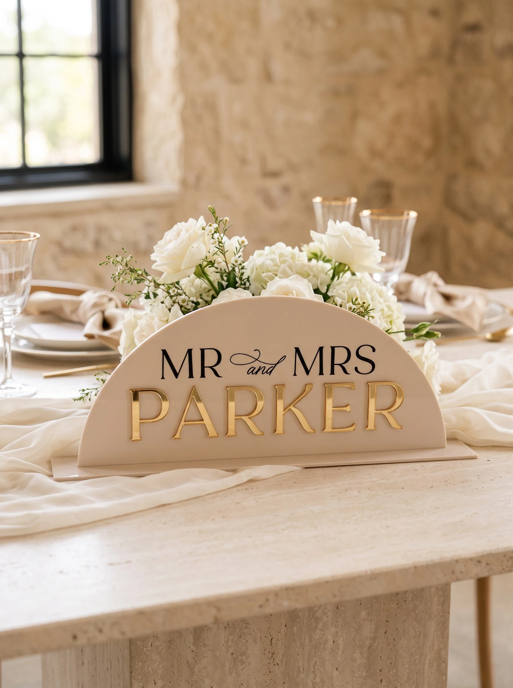 Dome Top Table Sign