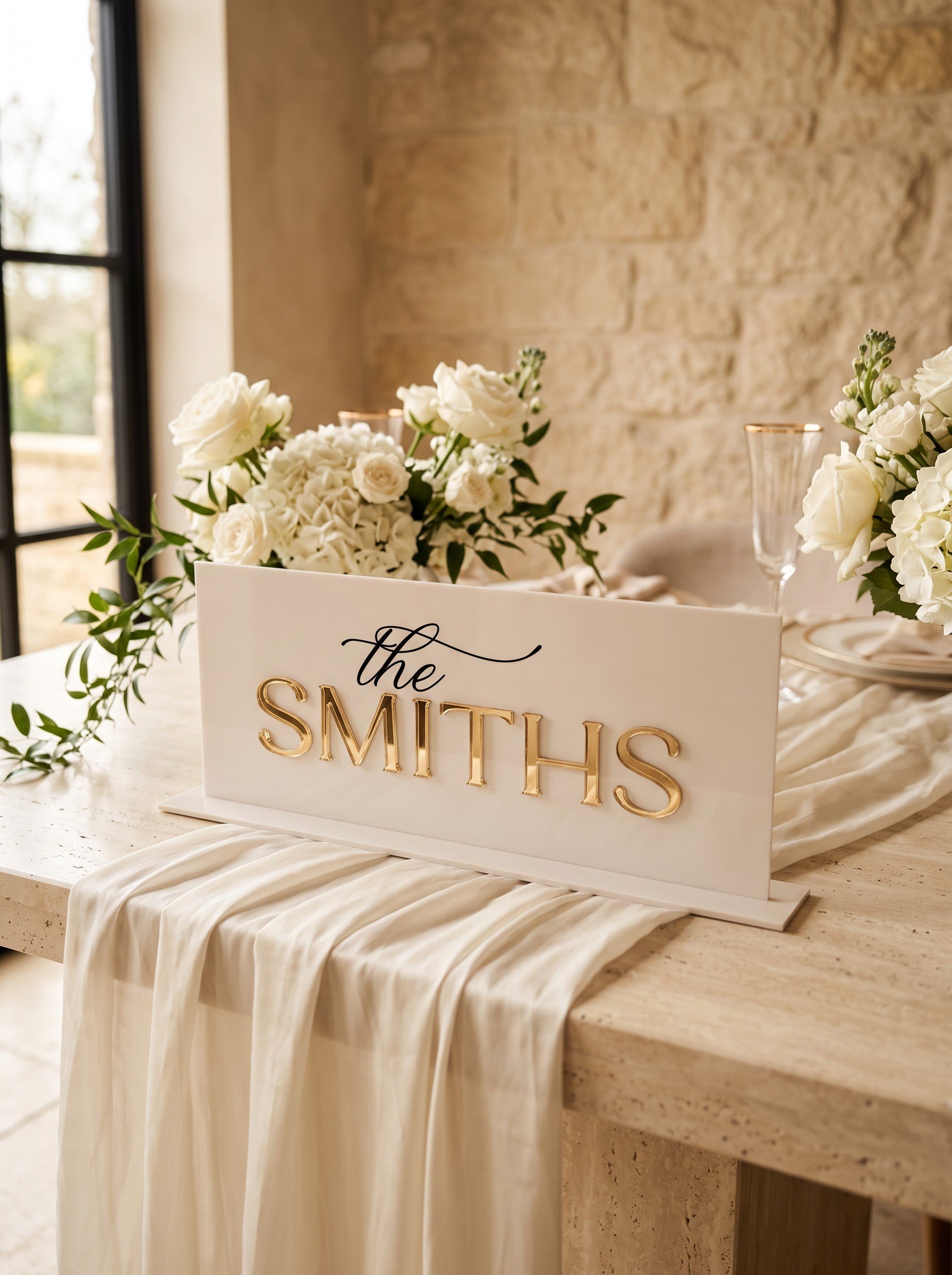 Personalised Acrylic Wedding Top Table Sign