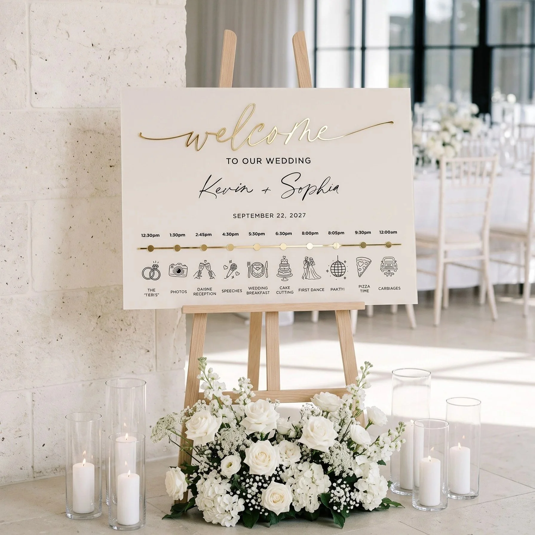 Welcome & Order of the Day Wedding Sign