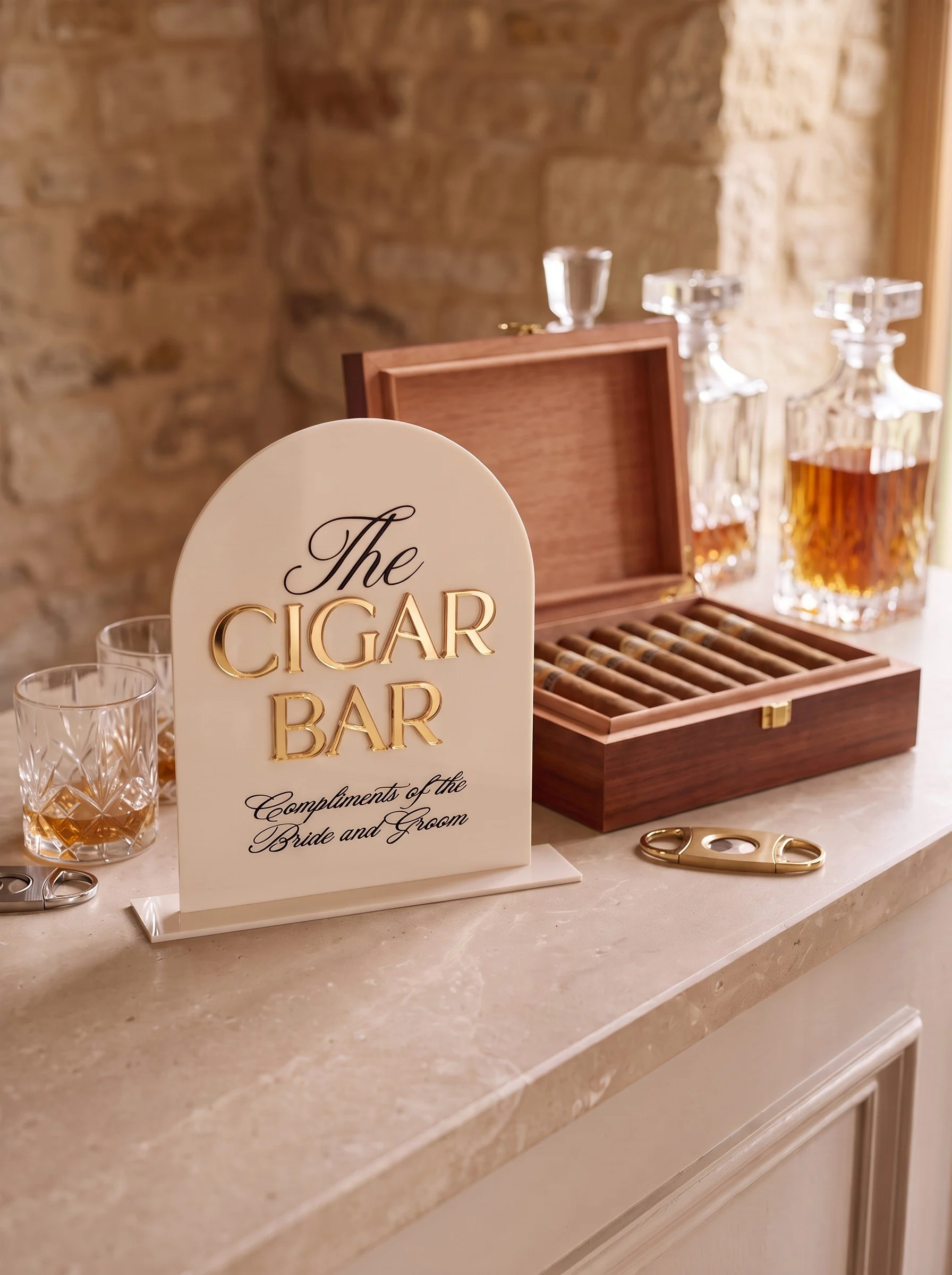 Wedding Cigar Station Sign