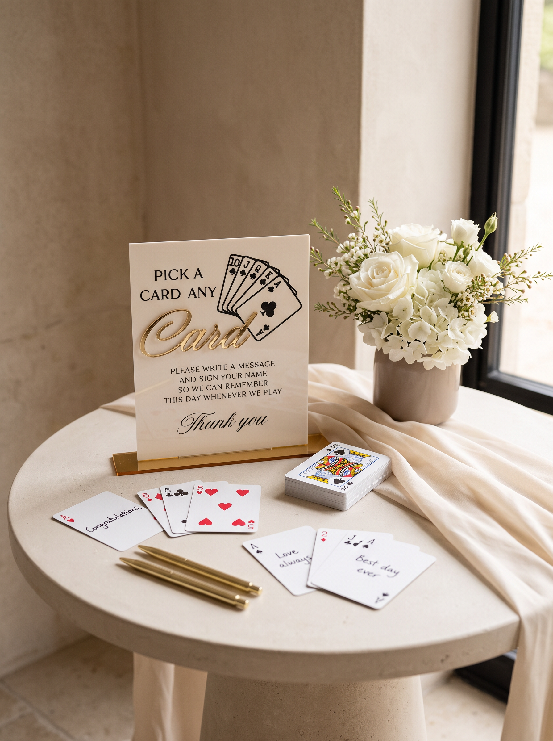 Playing Cards Guestbook Sign – Pick a Card & Leave a Note