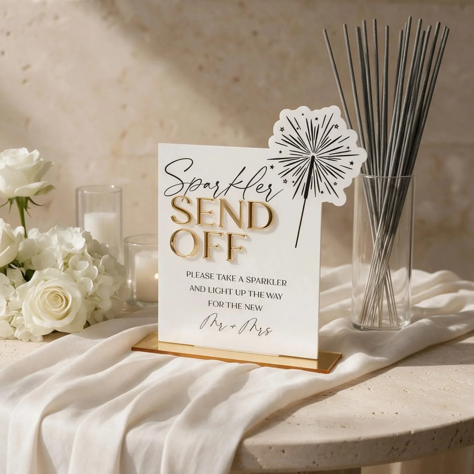 Sparkler Send-Off Wedding Sign