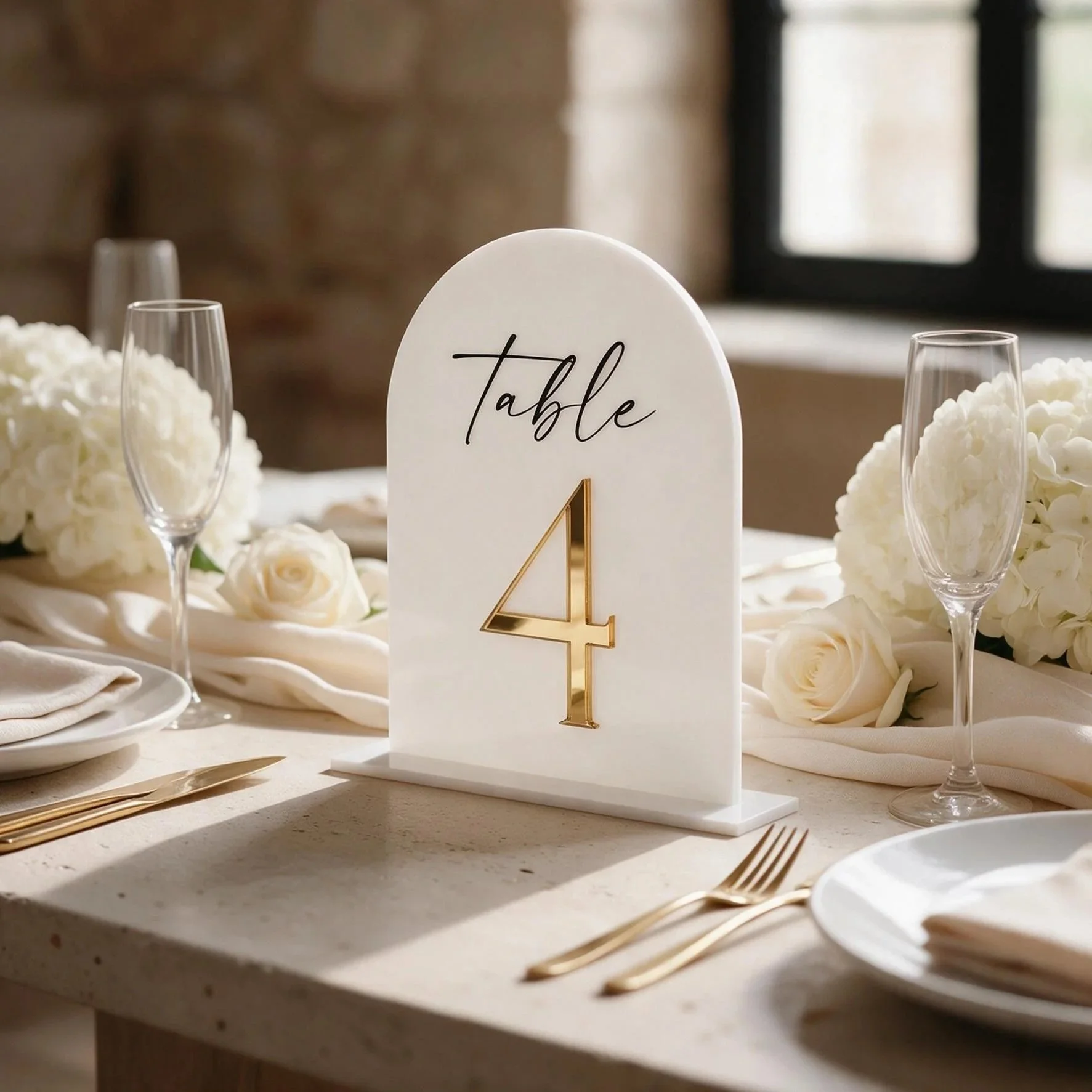 Dome Wedding Table Numbers