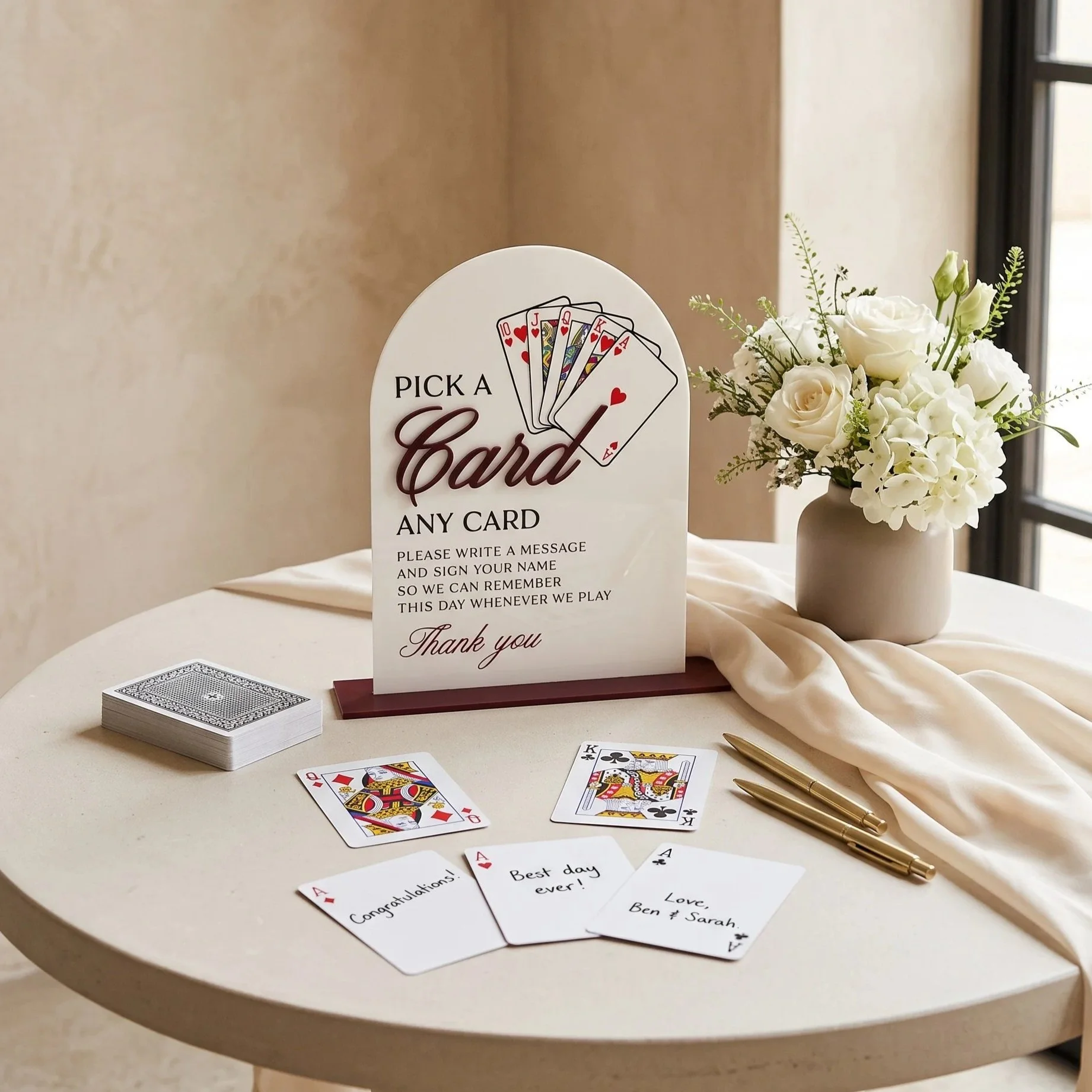 Playing Card Wedding Guestbook Sign – Pick a Card