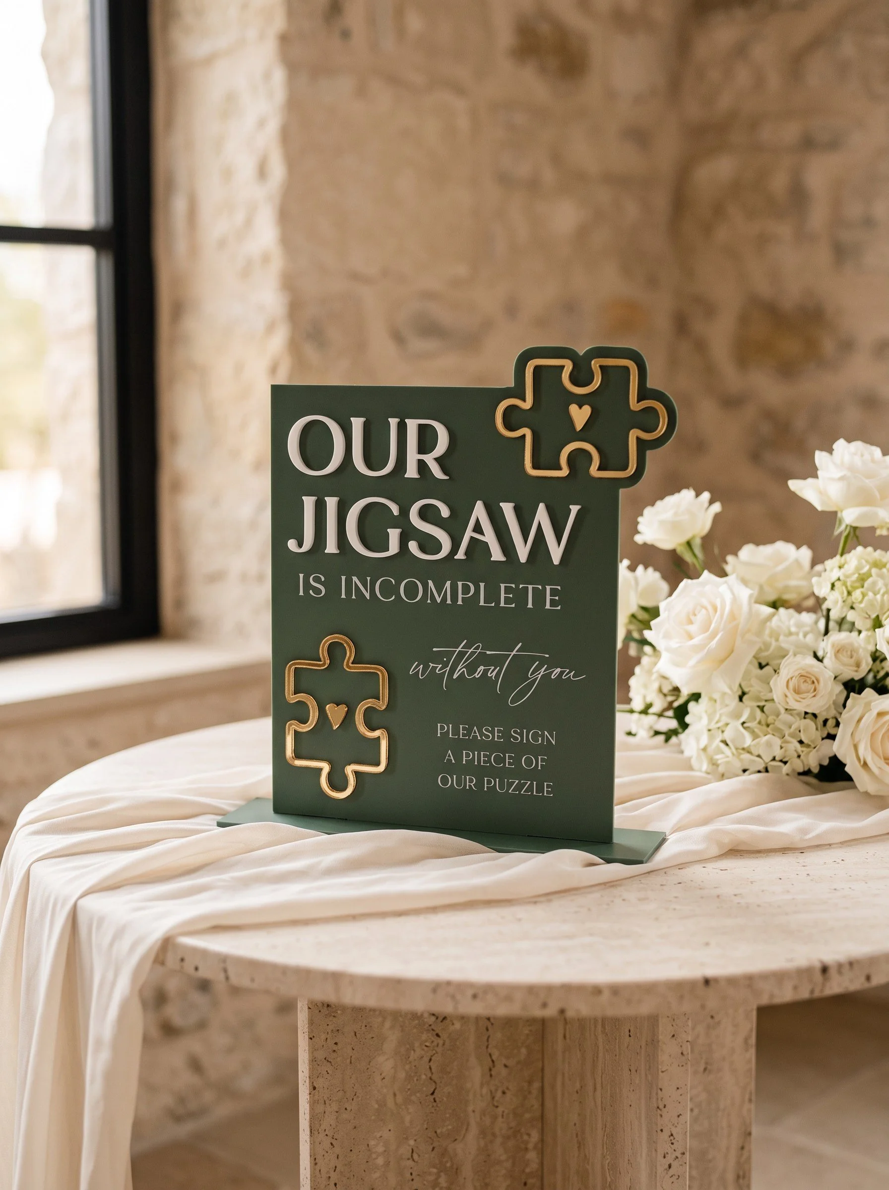 Jigsaw Wedding Guestbook Sign