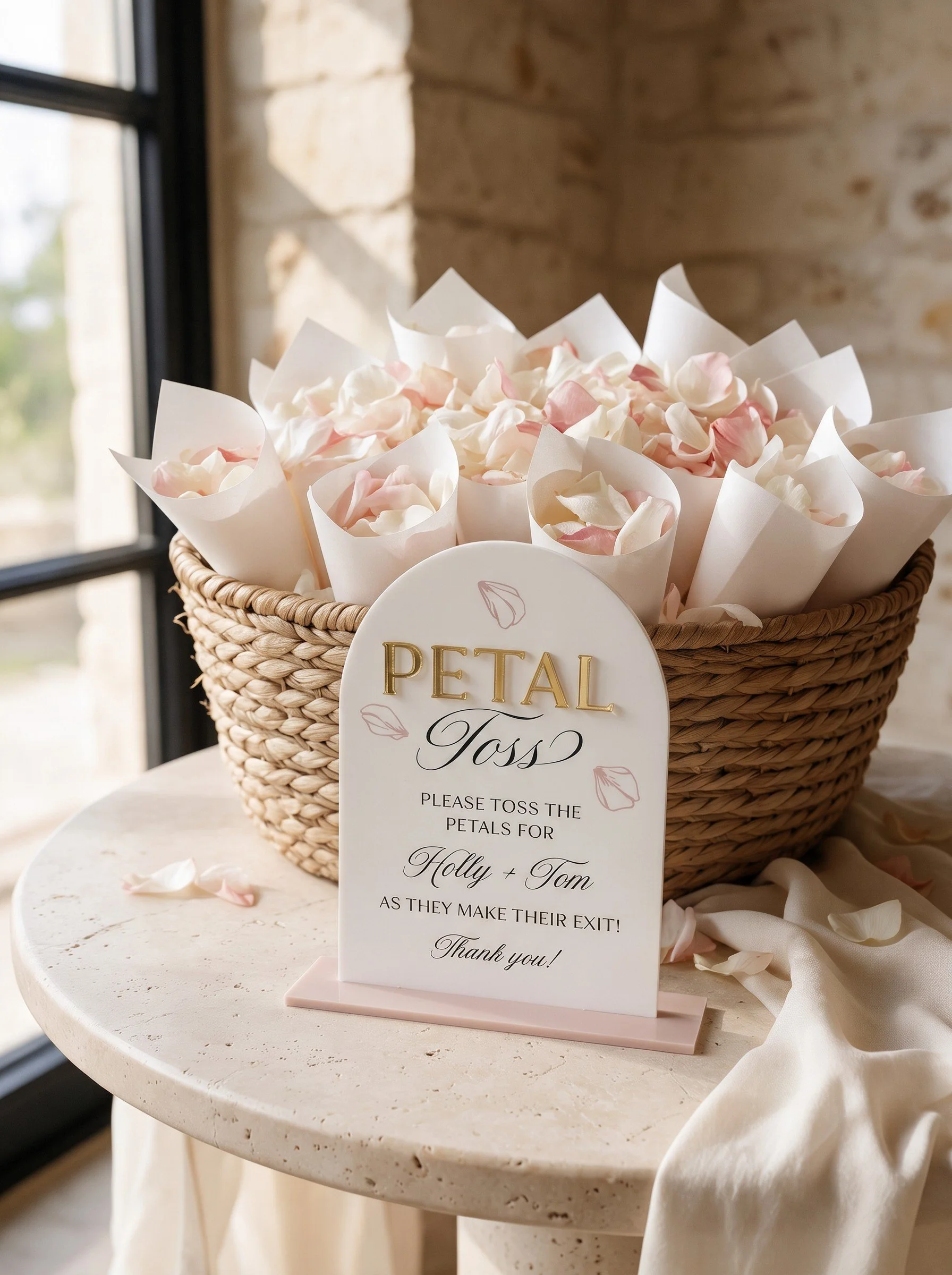 Petal Toss Wedding Sign – Confetti Station Sign