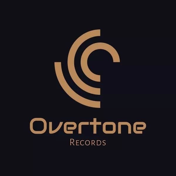 Logo for OverTone Records with a stylized letter 'C' and concentric lines on a black background.
