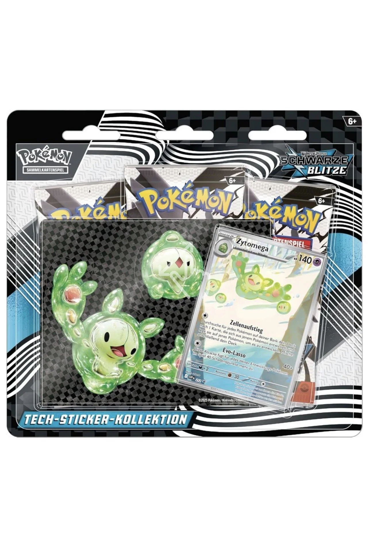 Tech Sticker Kollektion Sammelkarte Zytomega 3 Booster-Packs & Sticker Set Blister