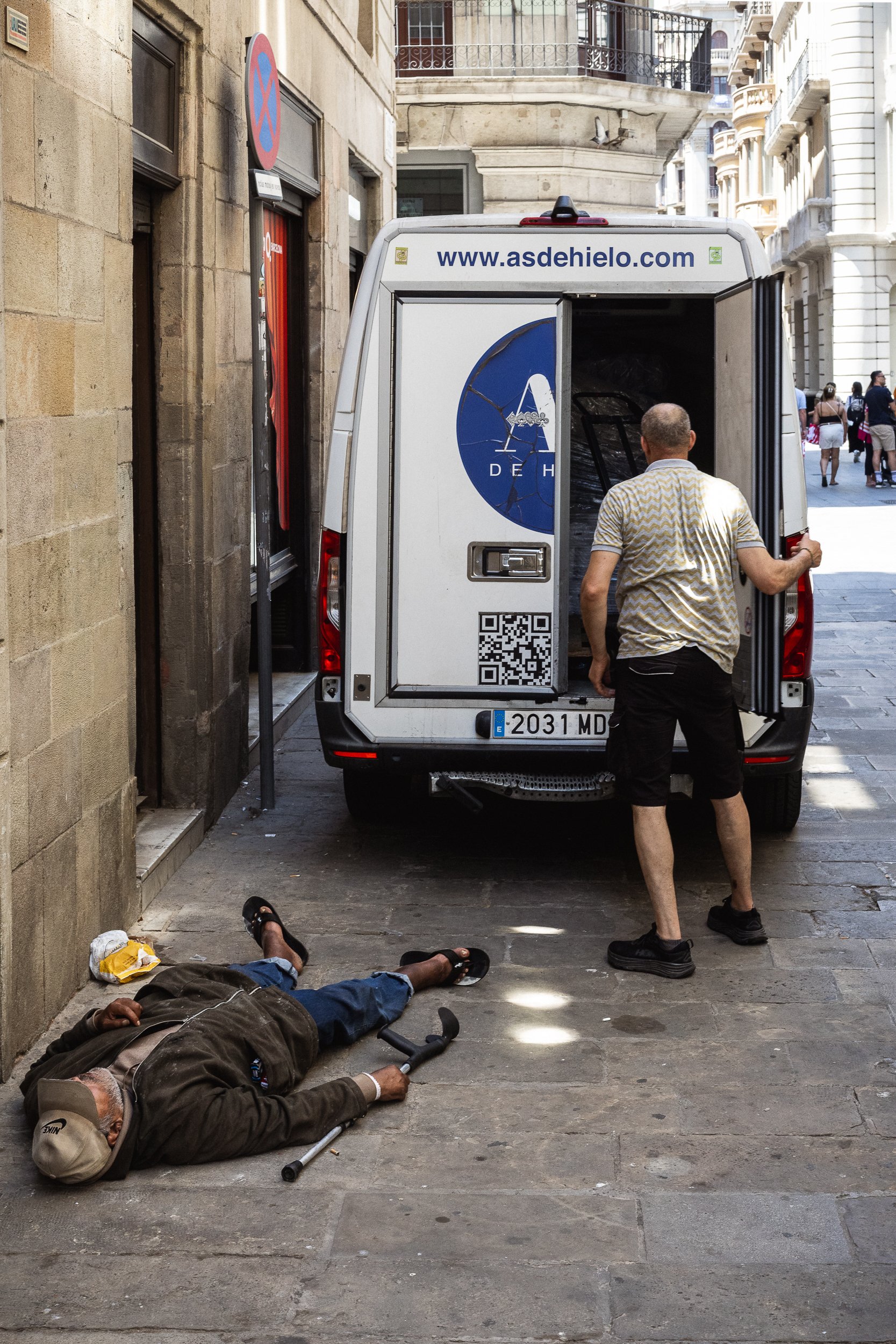 The van still needed unloading. Barcelona, Spain. 2026.