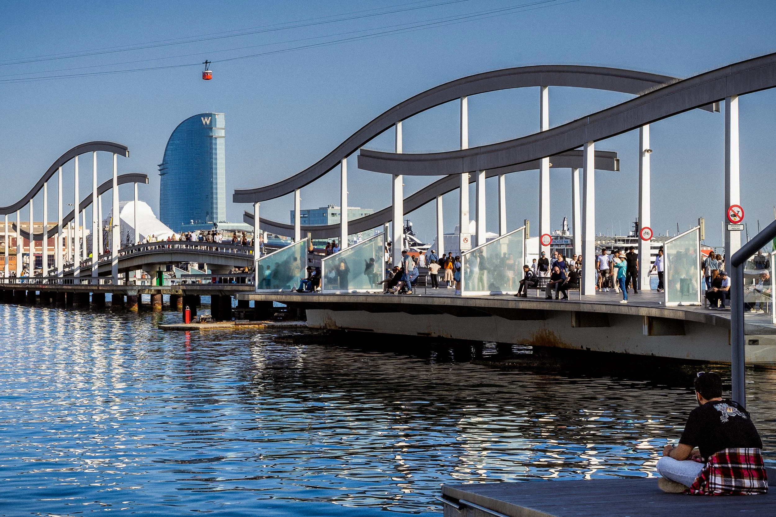 He's the only one on that bridge not walking anywhere. Barcelona, Spain. 2026.