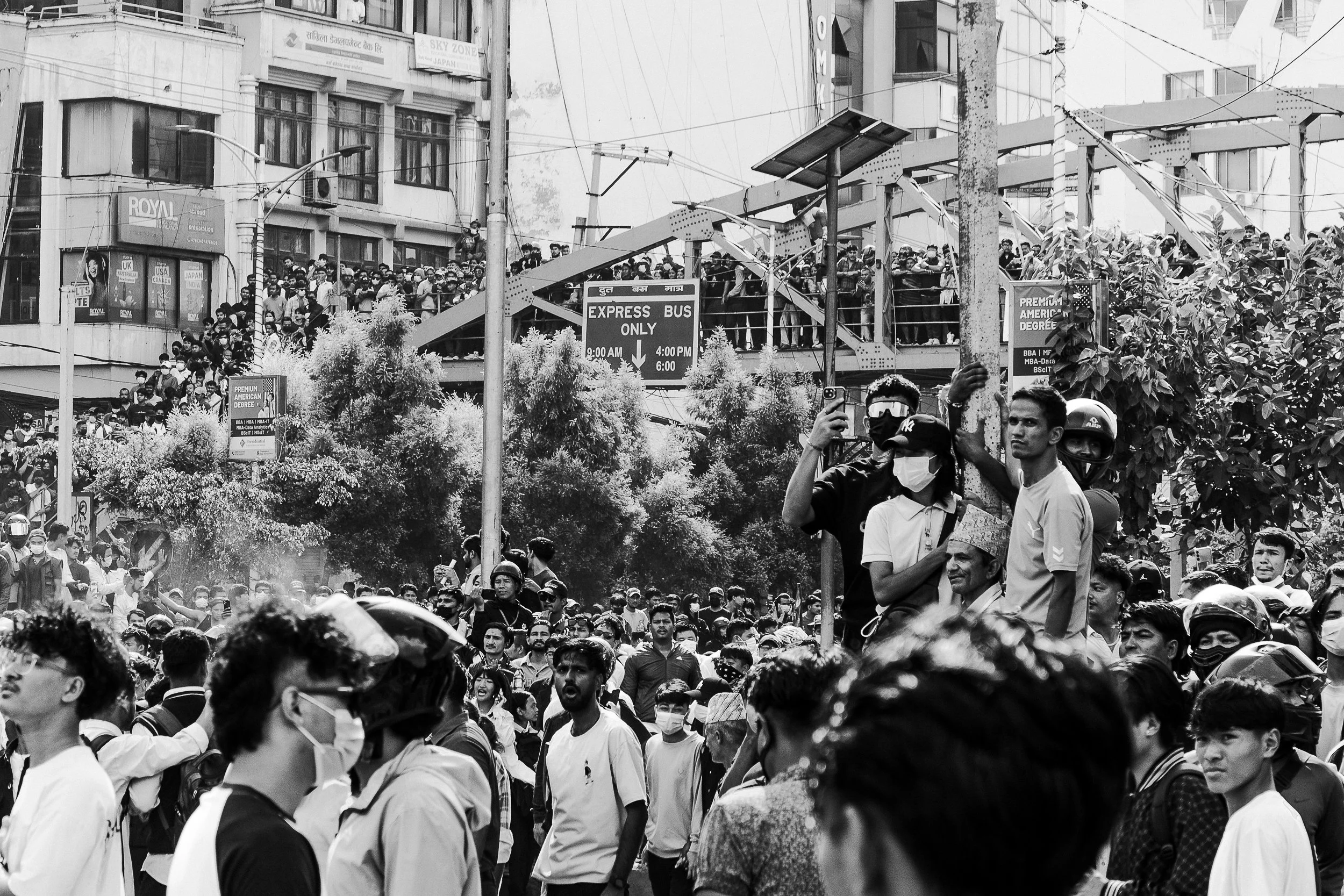 The city hadn't seen this many people in the streets since the last time it had no choice.