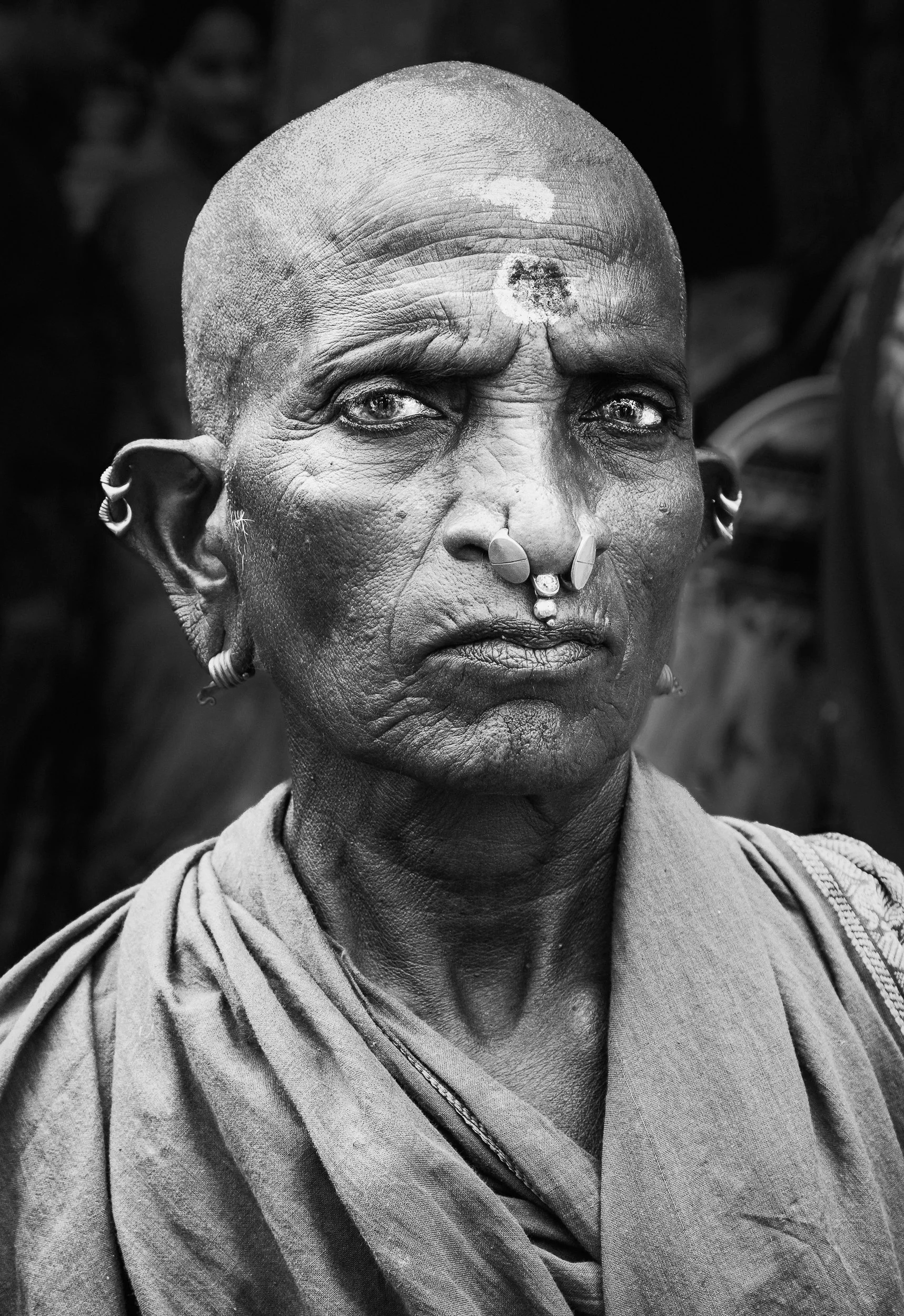 She held the stare longer than I expected. — Varanasi, India. 2025