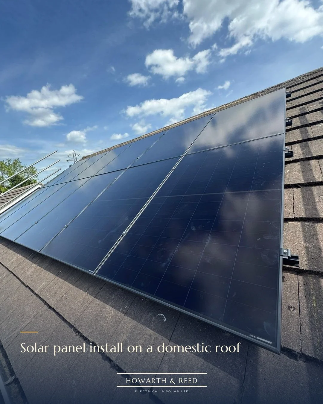 Solar panel install on a domestic roof ⚡ Panels on, everything squared up, and the place left exactly how we found it. Another one finished and generating.