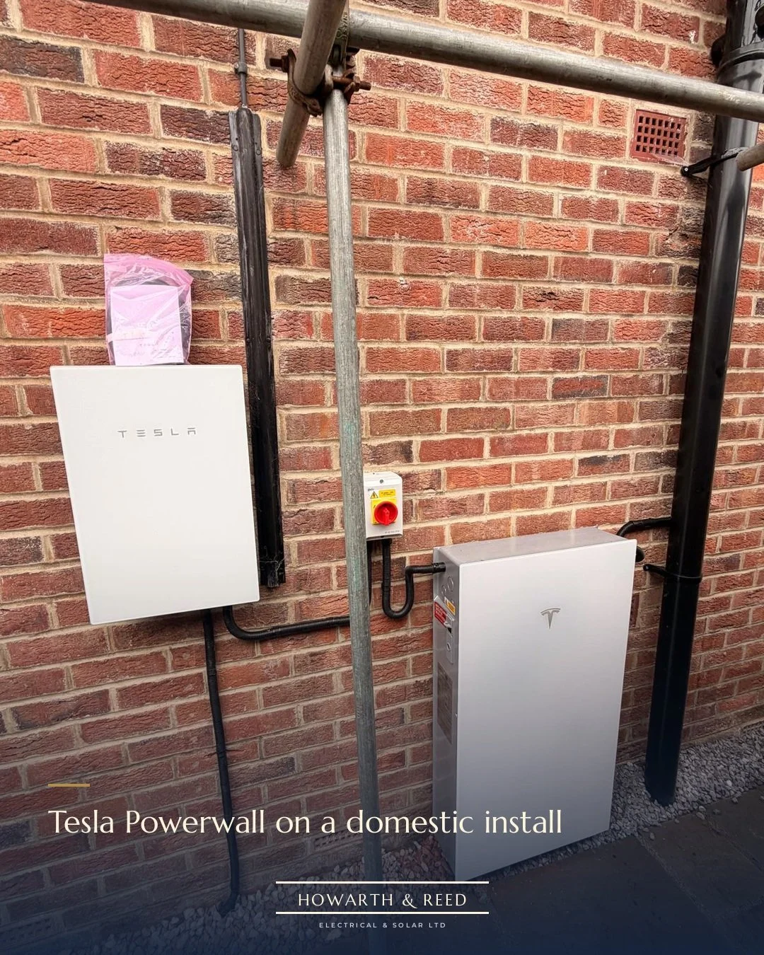 Tesla battery storage for the home. 🔋

Store cheap overnight electricity, run the house on it when rates peak, and keep the essentials going through a power cut.

We install and commission home battery systems across the area. Get in touch if you'd 