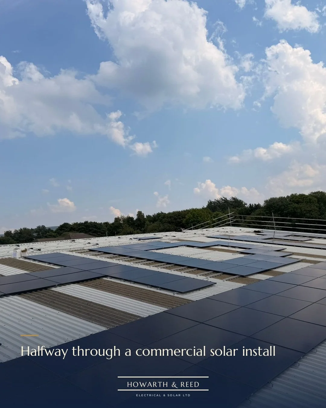 Halfway there. ☀️

Rails down, panels going on, and a roof that's about to start earning its keep. Commercial solar installs like this one take a few days on site but the savings run for decades.

Thinking about solar for your building? Drop us a mes