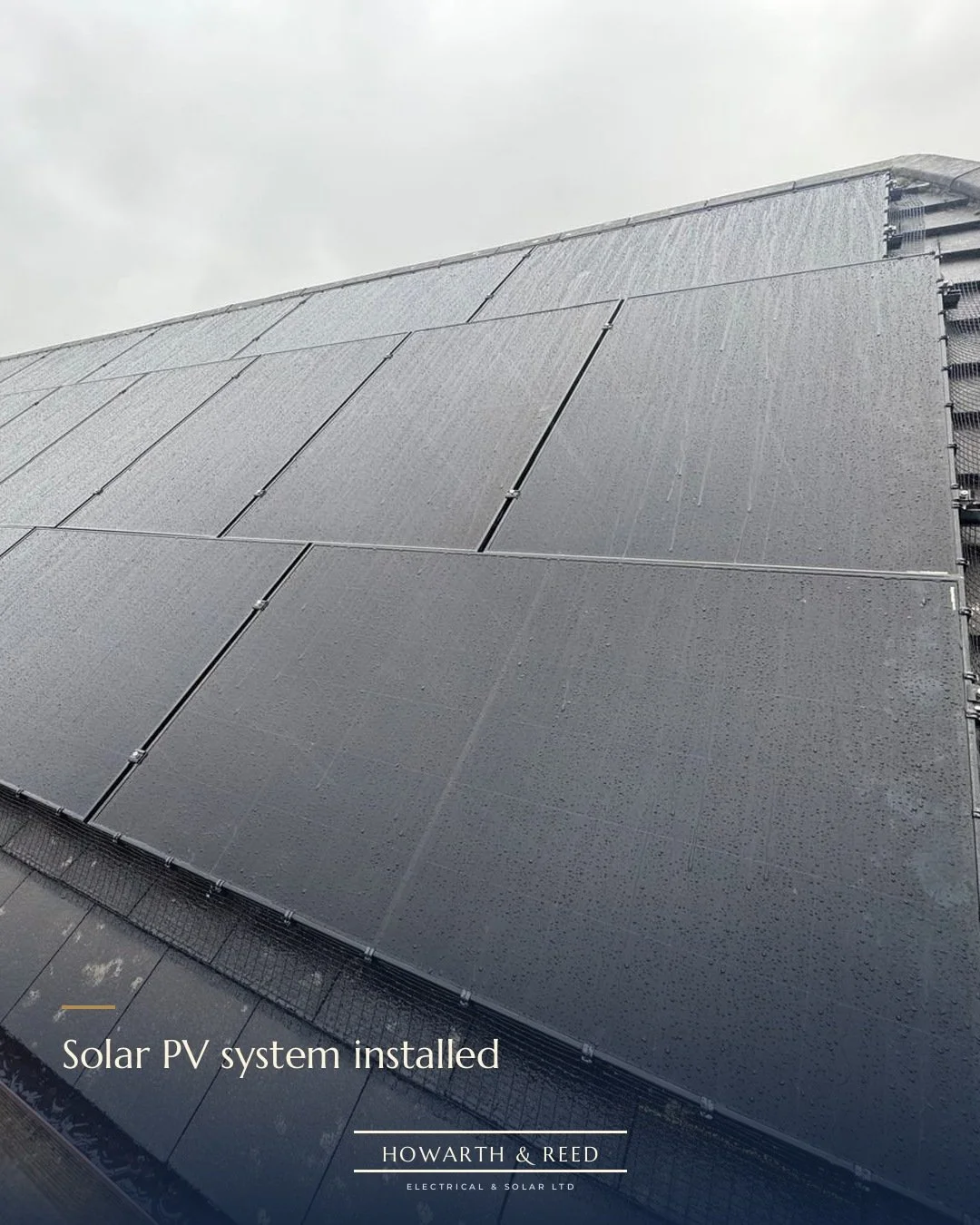 Solar PV system installed ☀️

All-black panels fitted on a domestic roof, with bird mesh around the edges to prevent nesting underneath. The weather wasn't on our side, but the standard of the work doesn't change.

Solar still generates on cloudy day