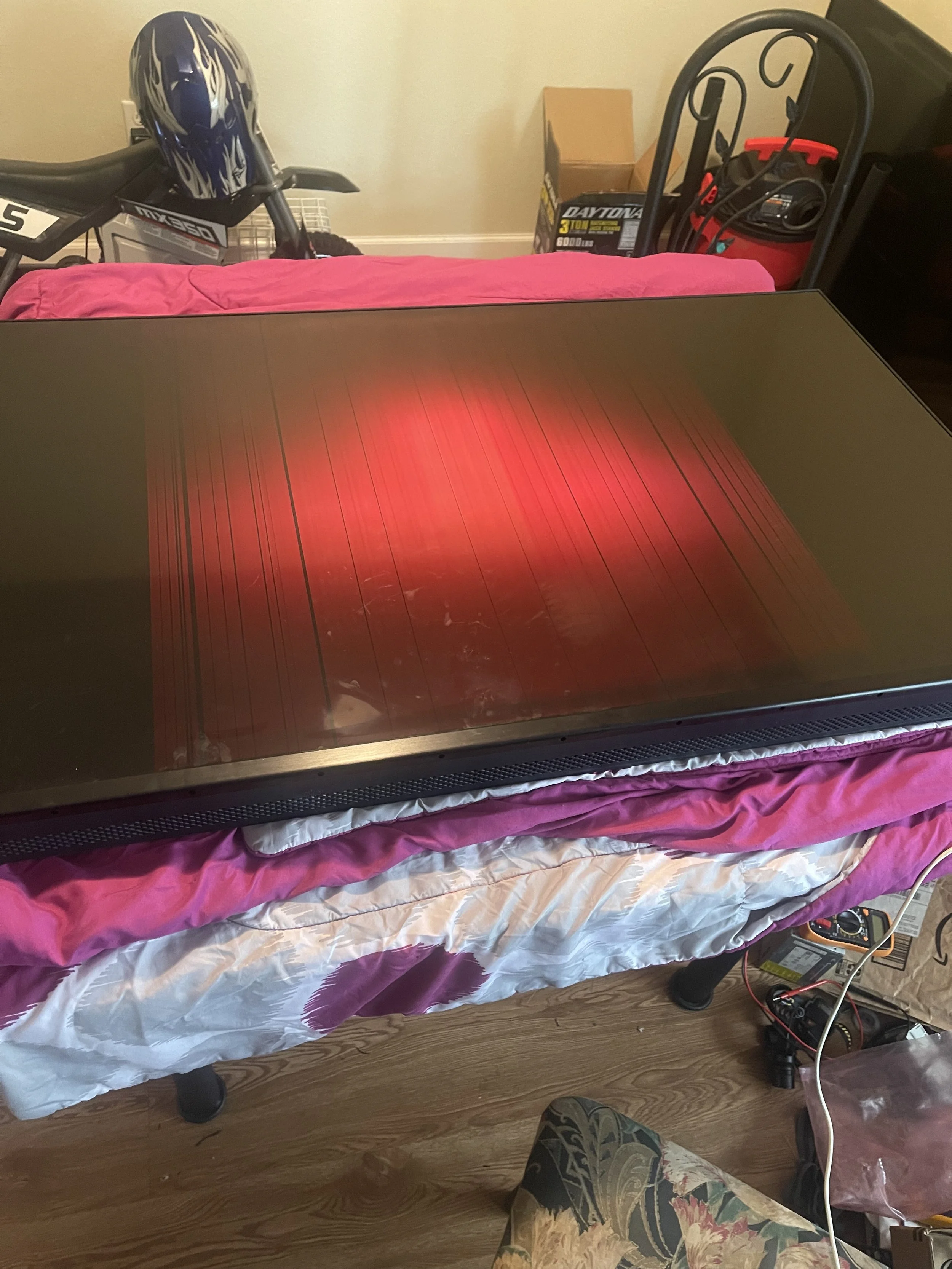 Television display problem being diagnosed