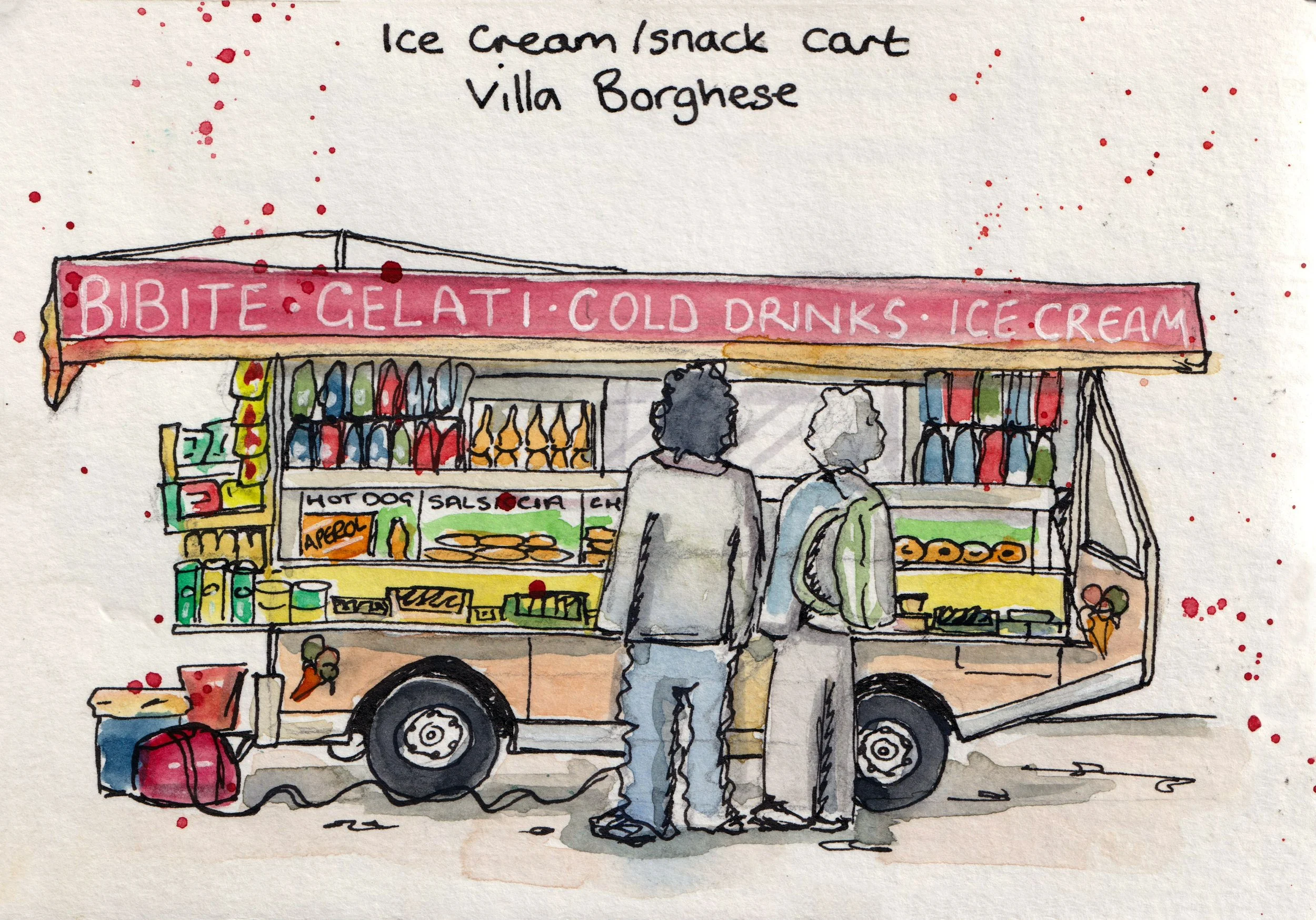 Ice Cream Van, Villa Borghese, Roma, Italy