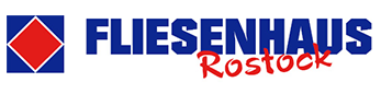 Logo des Fliesenhaus Rostock mit blauer und roter Gestaltung