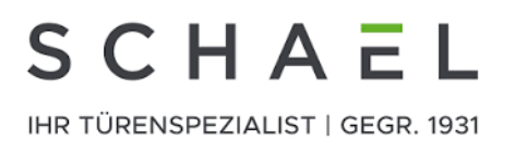 Logo mit dem Text "SCHÄEL Ihr Türenspezialist | Gegründet 1931"