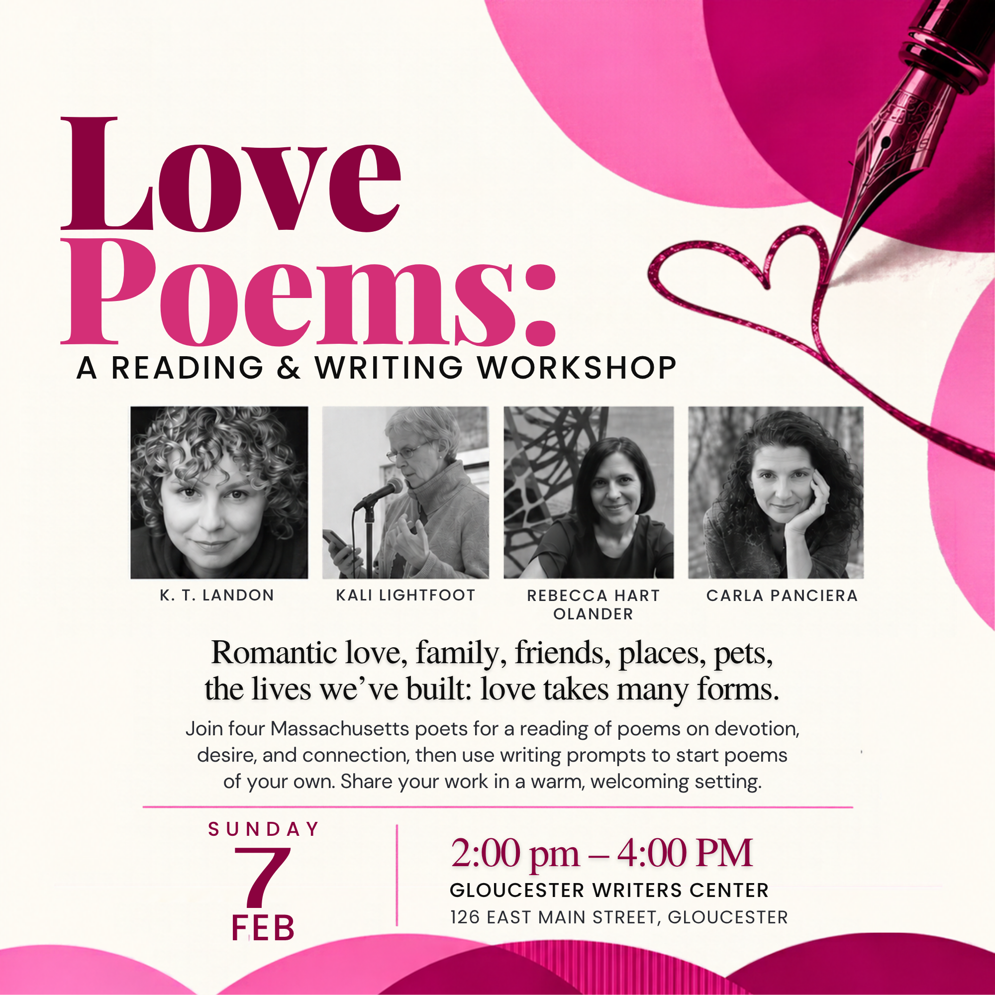 What We Love: A Poetry Reading and Workshop