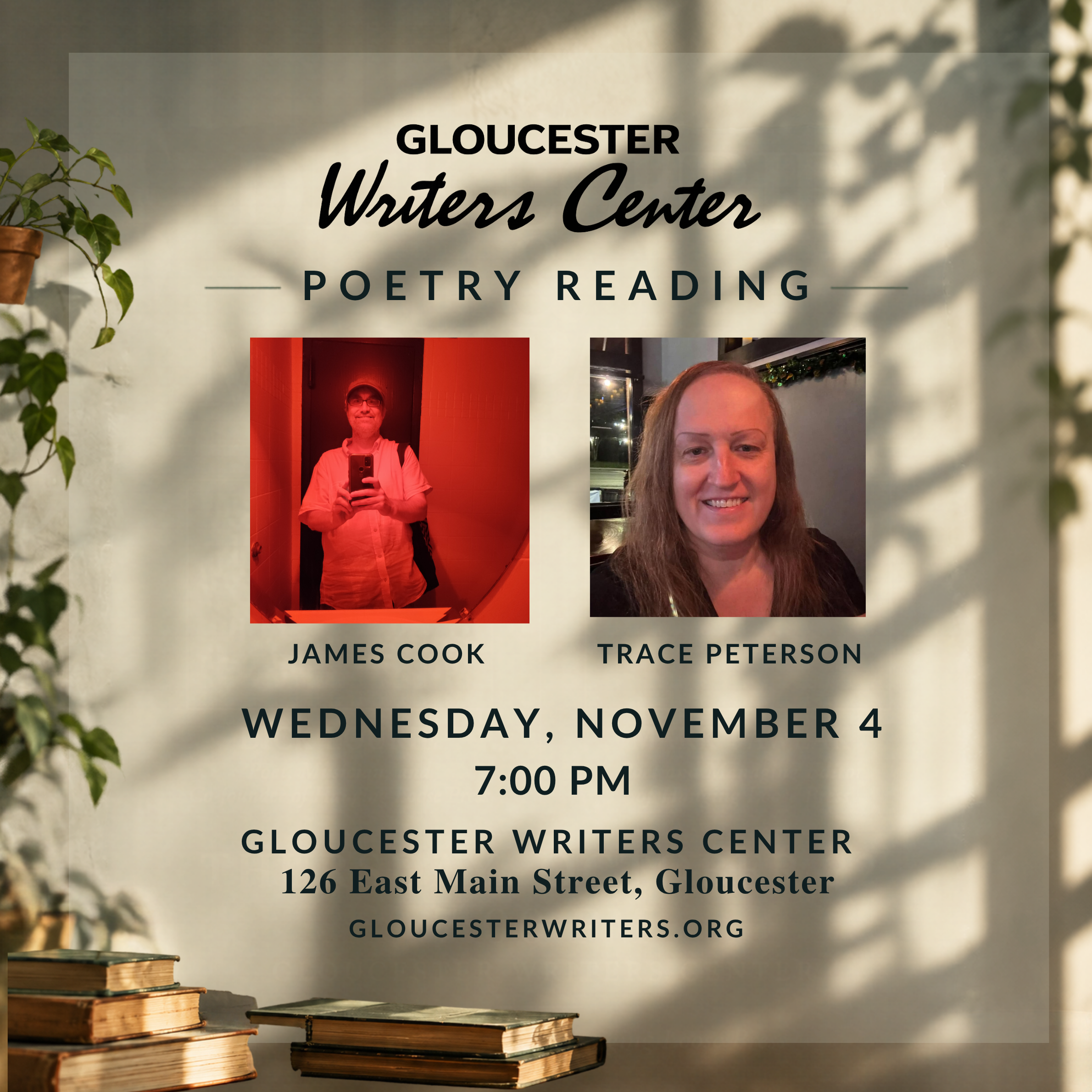 Poetry Reading with James Cook & Trace Peterson