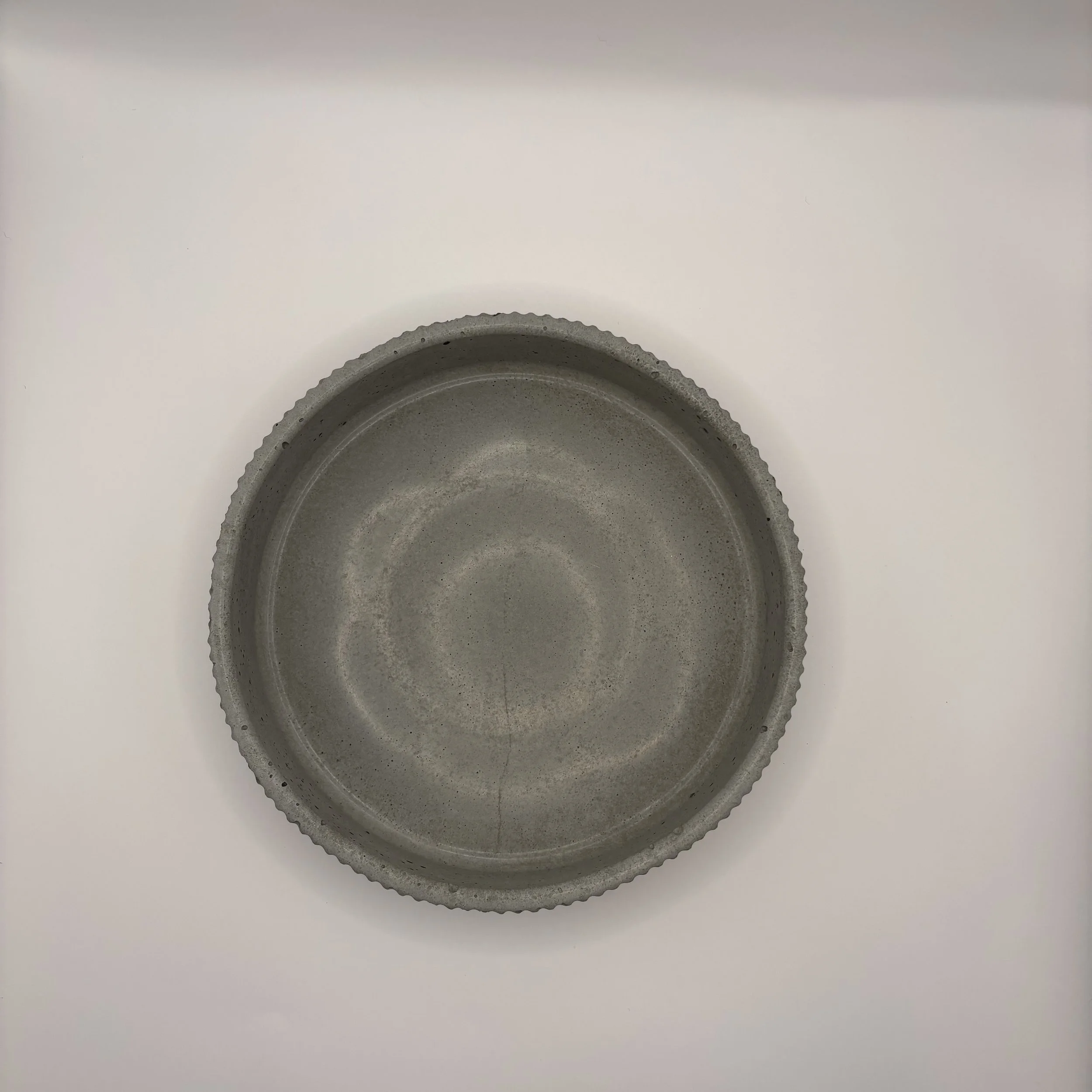 Decorative Fluted Concrete Bowl